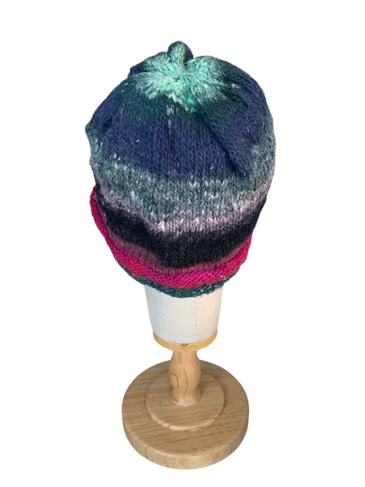 Japanese Brand Hippies style Rare Multicolour Knitted Beanie Hats Size ONE SIZE - 6 Thumbnail