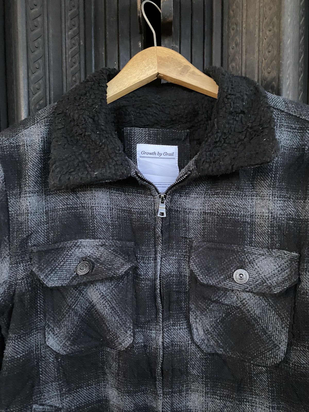 Japanese Brand Growth by grail faux fur veterano wool jacket Size US M / EU 48-50 / 2 - 4 Thumbnail