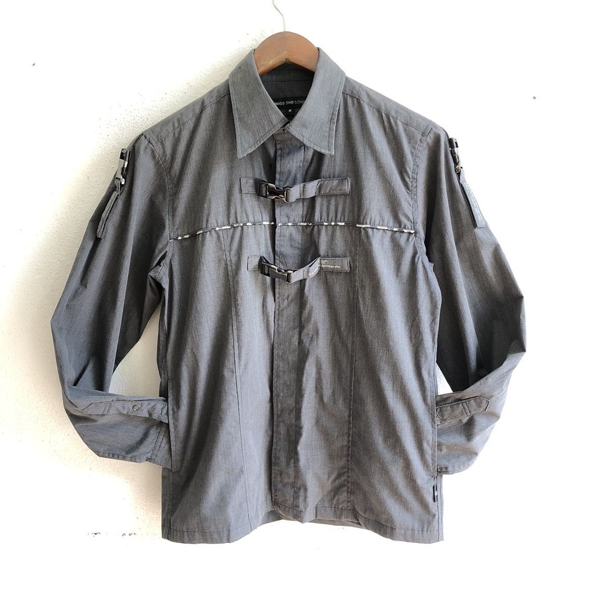 Japanese Brand BERNING SHO snap button punk shirts Size US S / EU 44-46 / 1 - 2 Thumbnail