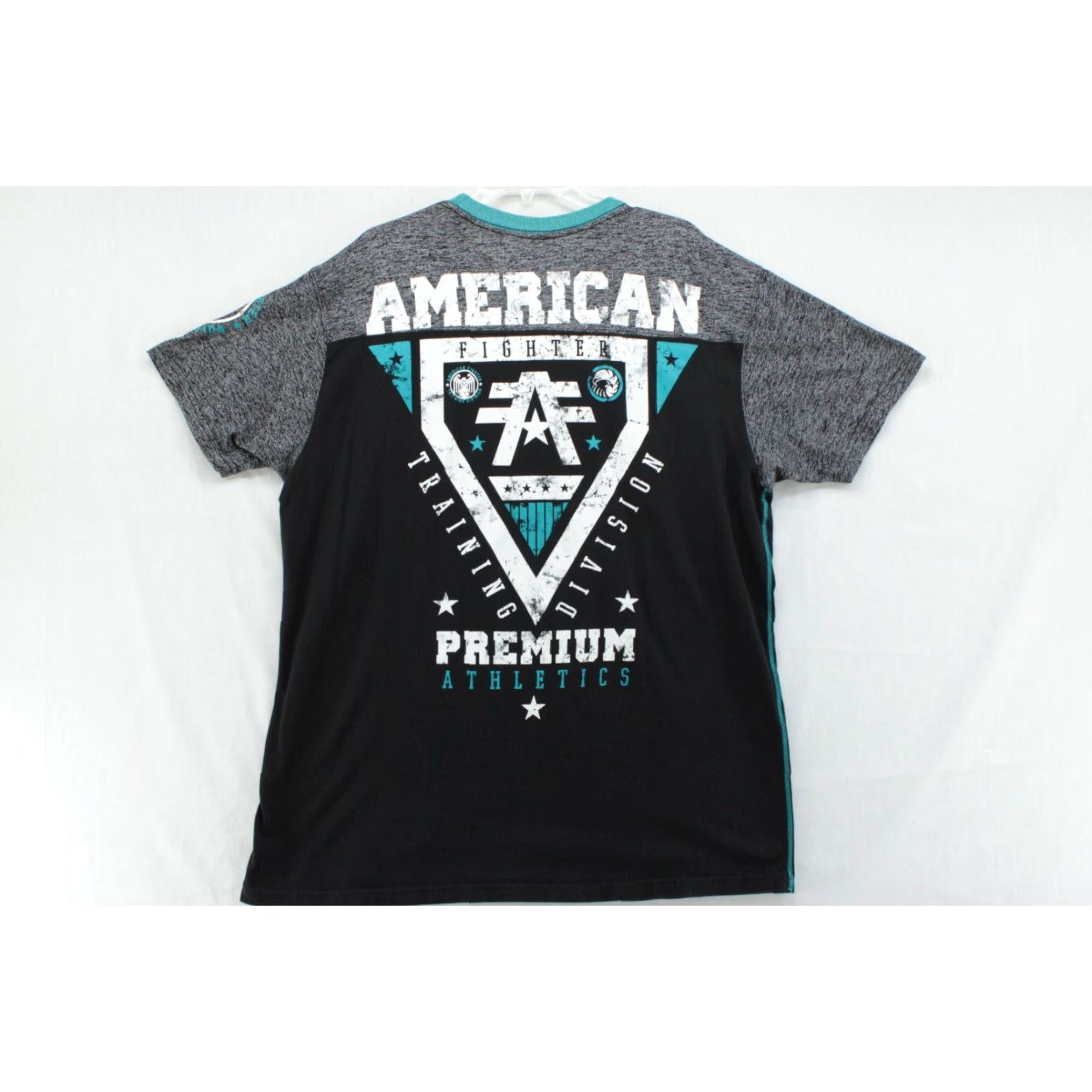 Vintage American Fighter T Shirt Mens 3XL Black Graphic Print Preppy Street Wear Modern Size US XXL / EU 58 / 5 - 4 Thumbnail