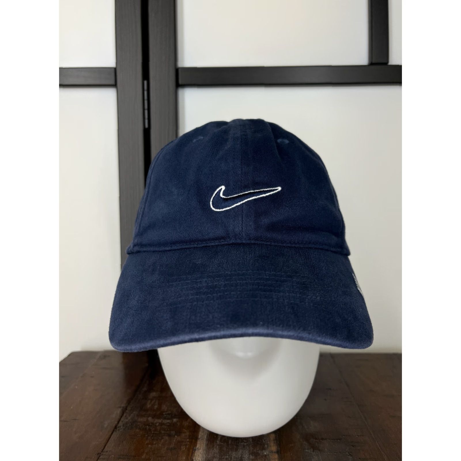Nike Nike Hat Cap Fitted Adult One Size Blue Swoosh Stretch Golf Golfer Cotton Blend Size ONE SIZE - 2 Thumbnail