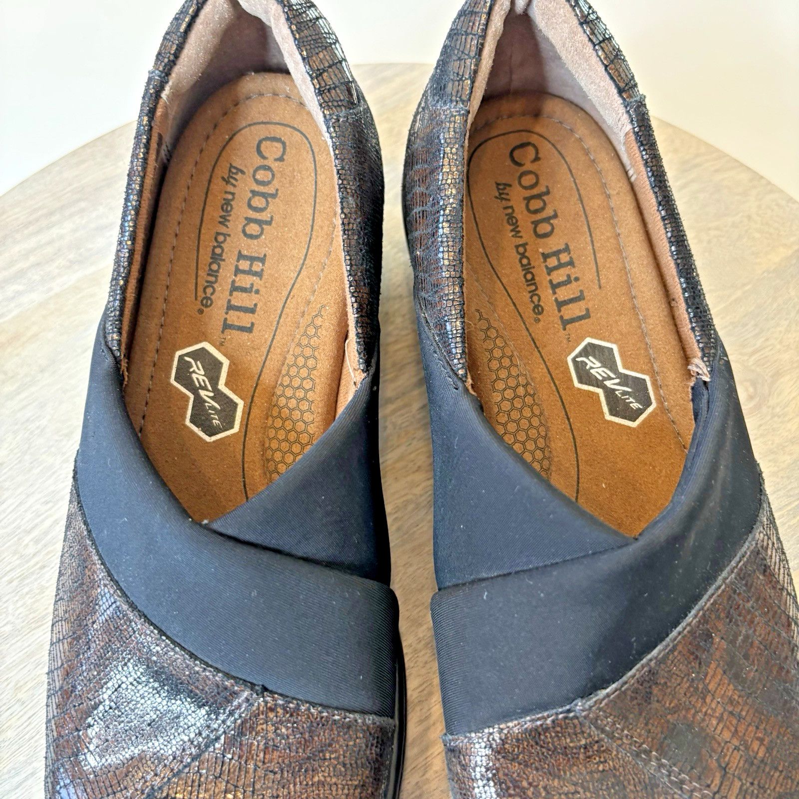 & Other Stories COBB HILL 8 Brown Leather w Black Closed Heel Clogs Shoes Size US 8 / IT 38 - 2 Thumbnail