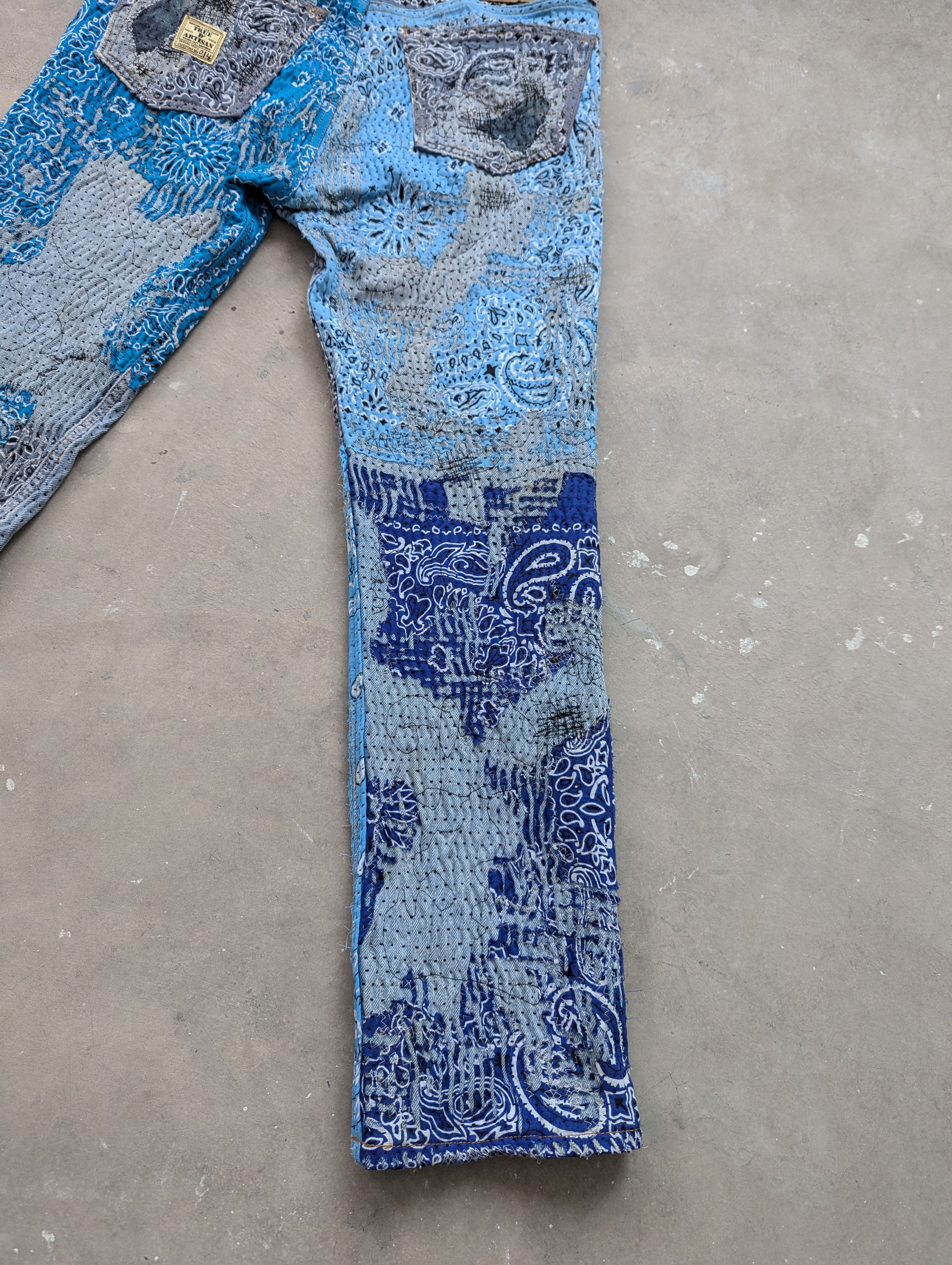Levi's 1/1 World Levis 501 Uroboros Kofu Reconstructed Handmade Size US 35 - 18 Thumbnail