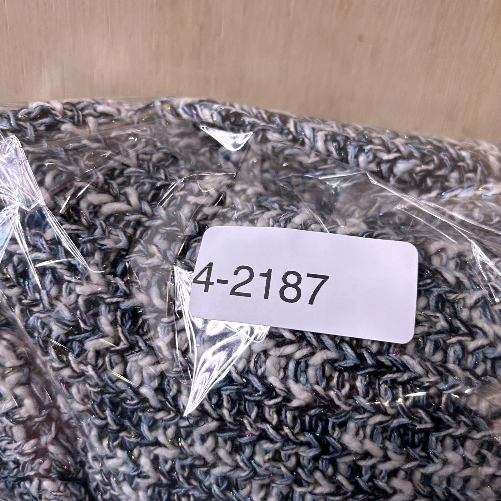Vintage Alya Sweater Womens Medium Gray Crew Neck Chunky-Knit Glitter Pullover Size M / US 6-8 / IT 42-44 - 6 Thumbnail