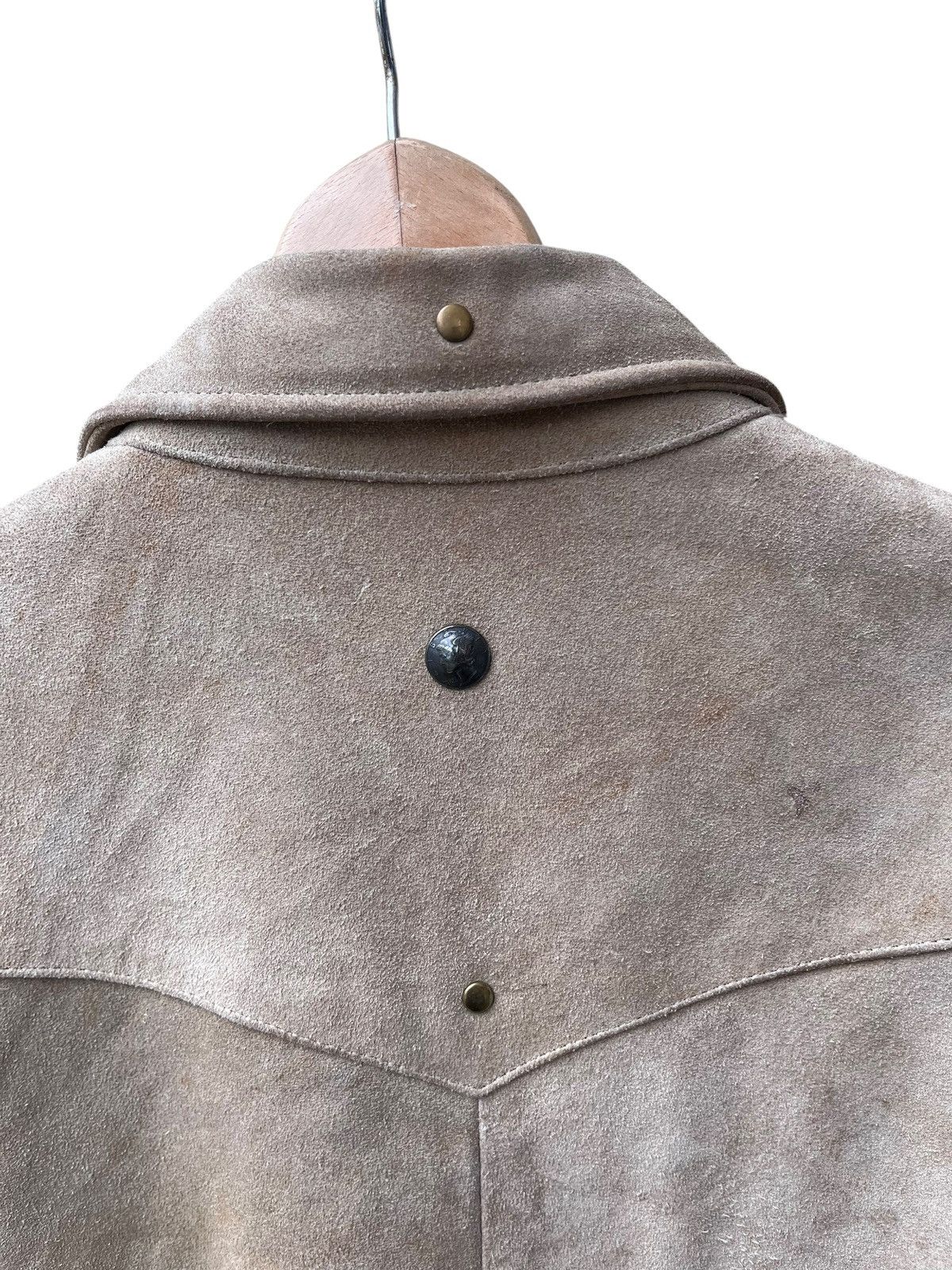 Genuine Leather Light brown suede Horn works leather shirt Size US M / EU 48-50 / 2 - 11 Thumbnail