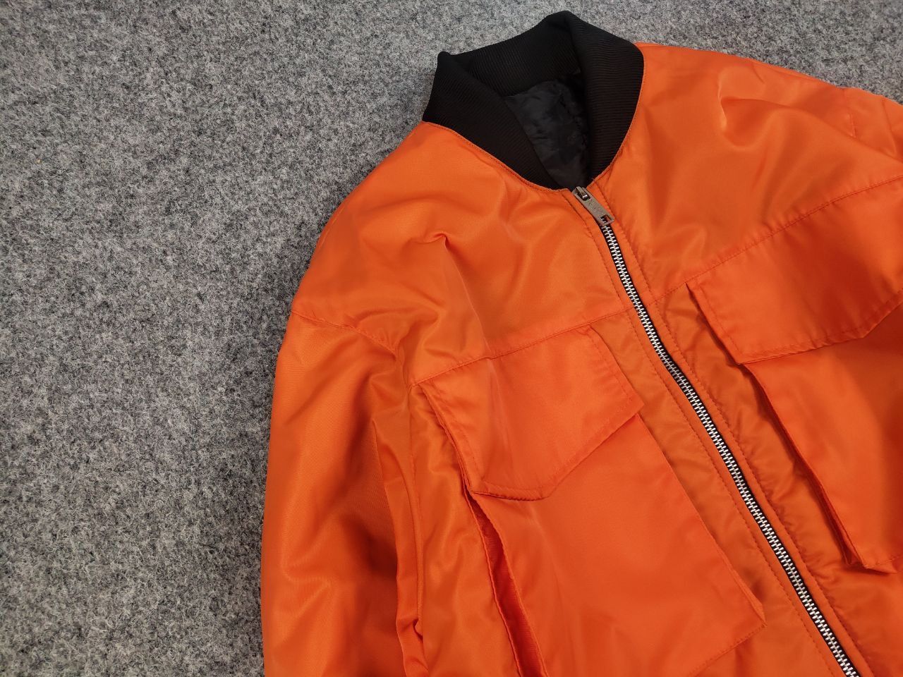 Japanese Brand Vintage Japan Style Orange Pocket Bomber Jacket Y2K Style Size US M / EU 48-50 / 2 - 7 Thumbnail