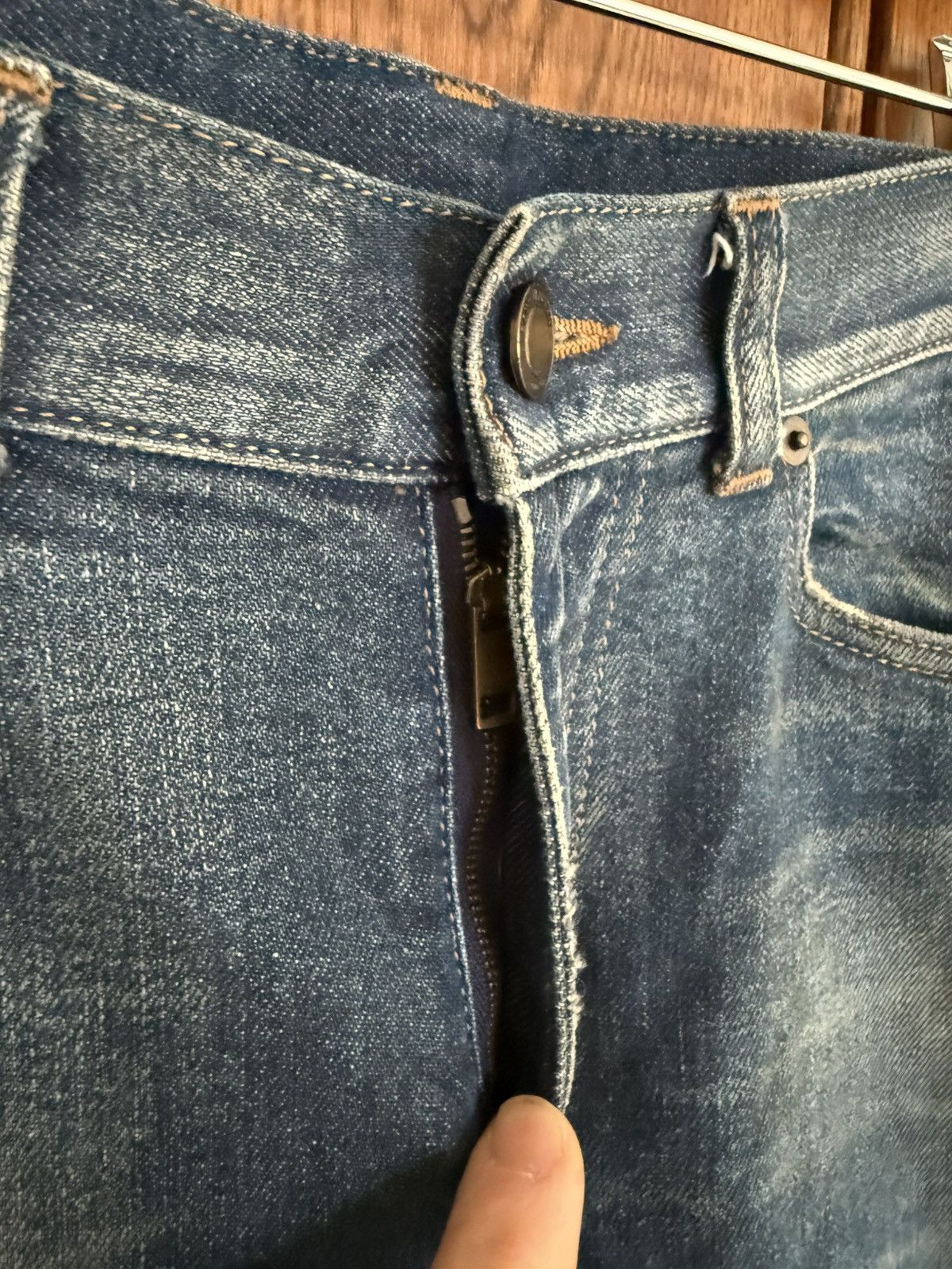 Saint Laurent Paris SS20 Saint Laurent raw hem crash denim Jeans d03 skinny slim Size US 30 / EU 46 - 17 Thumbnail