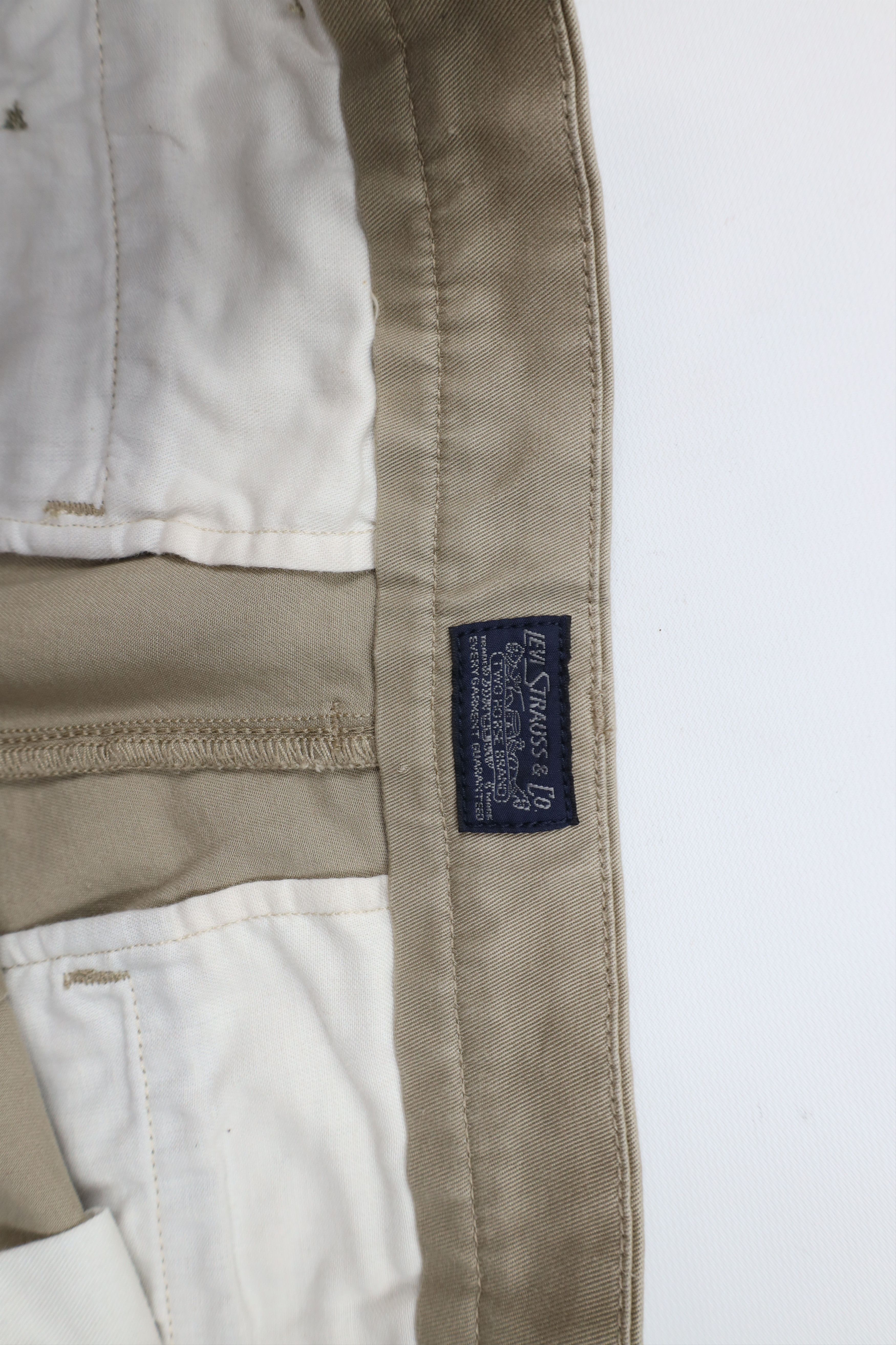 Levi's × Vintage Vintage Y2K Levis Relaxed Wide Leg Chino Pants Beige Size US 40 / EU 56 - 6 Thumbnail