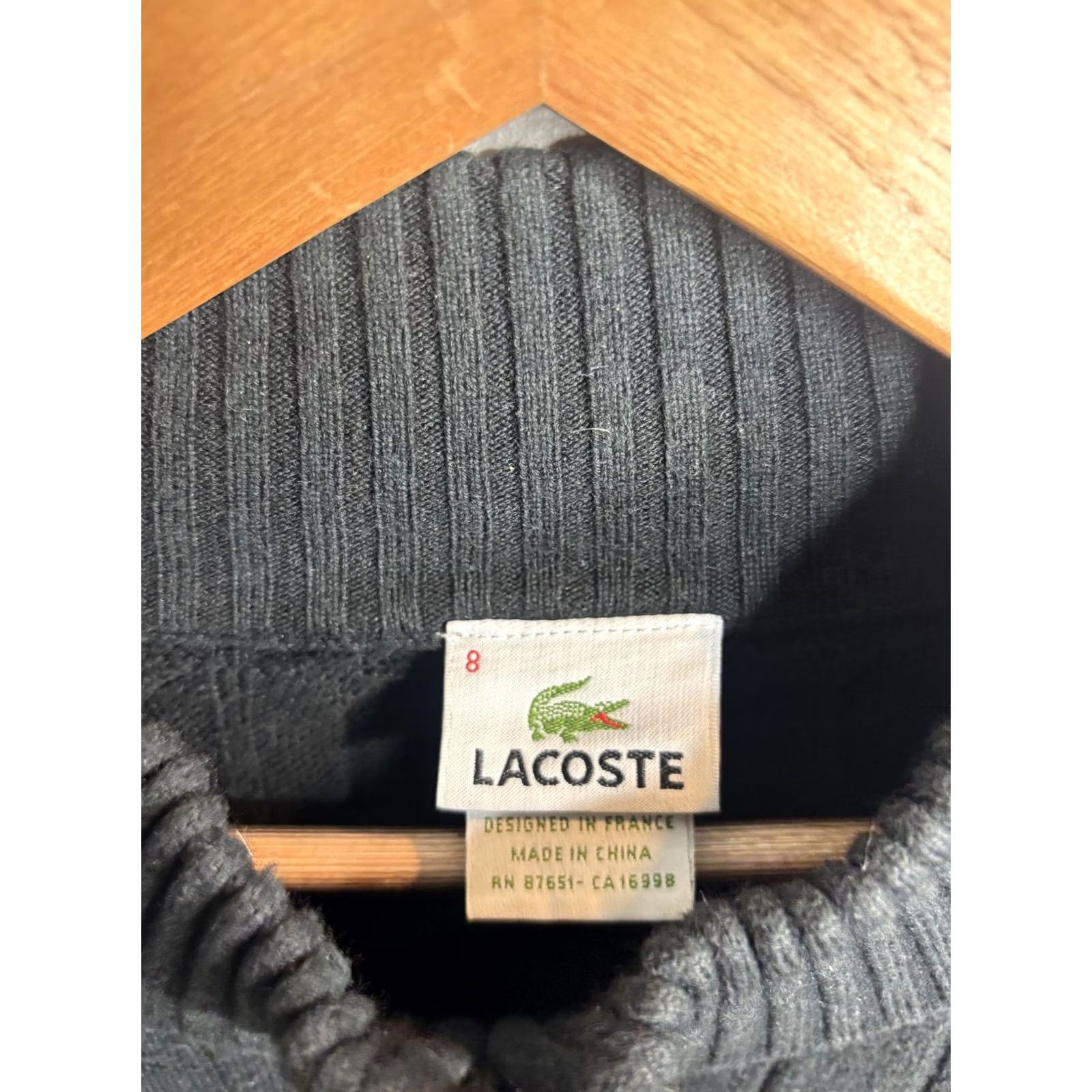 Lacoste Lacoste Sweater Mens 3XL Gray 1/4 Zip Mock Neck Cable Knit Pullover Logo Size US XXL / EU 58 / 5 - 5 Thumbnail