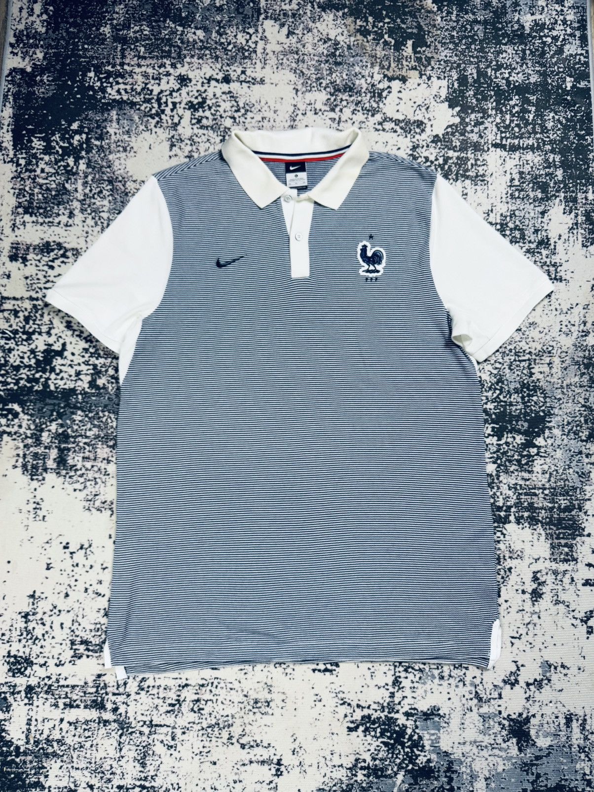 Nike Nike FFF Polo shirt Rooster Football Soccer france blue whit Size US XL / EU 56 / 4 - 1 Thumbnail