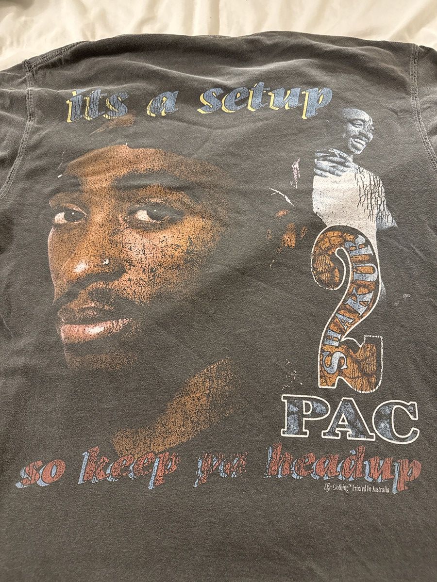 Comfort Colors × Rap Tees Black Tupac T-Shirt Size US M / EU 48-50 / 2 - 2 Thumbnail