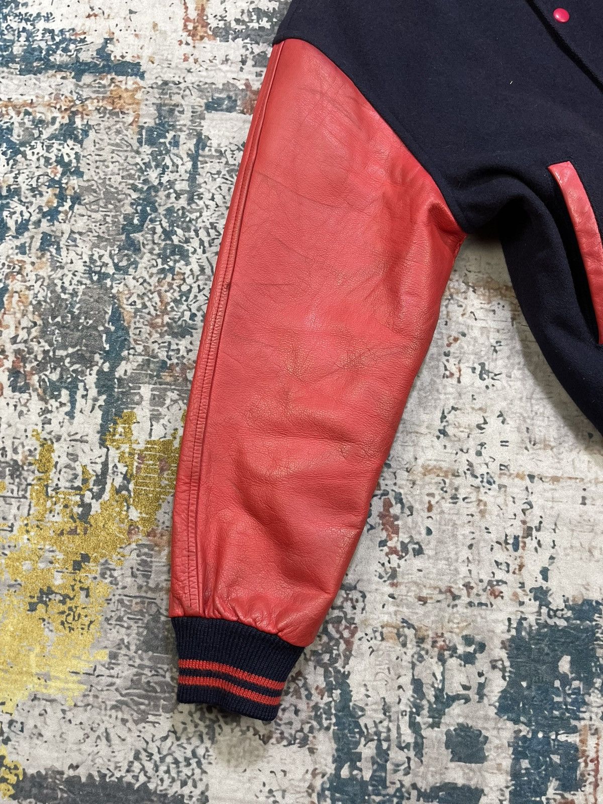 Macbeth Vtg 90s Macbeth Leather Sleeve Patch Logo Varsity Jacket Size US M / EU 48-50 / 2 - 6 Thumbnail