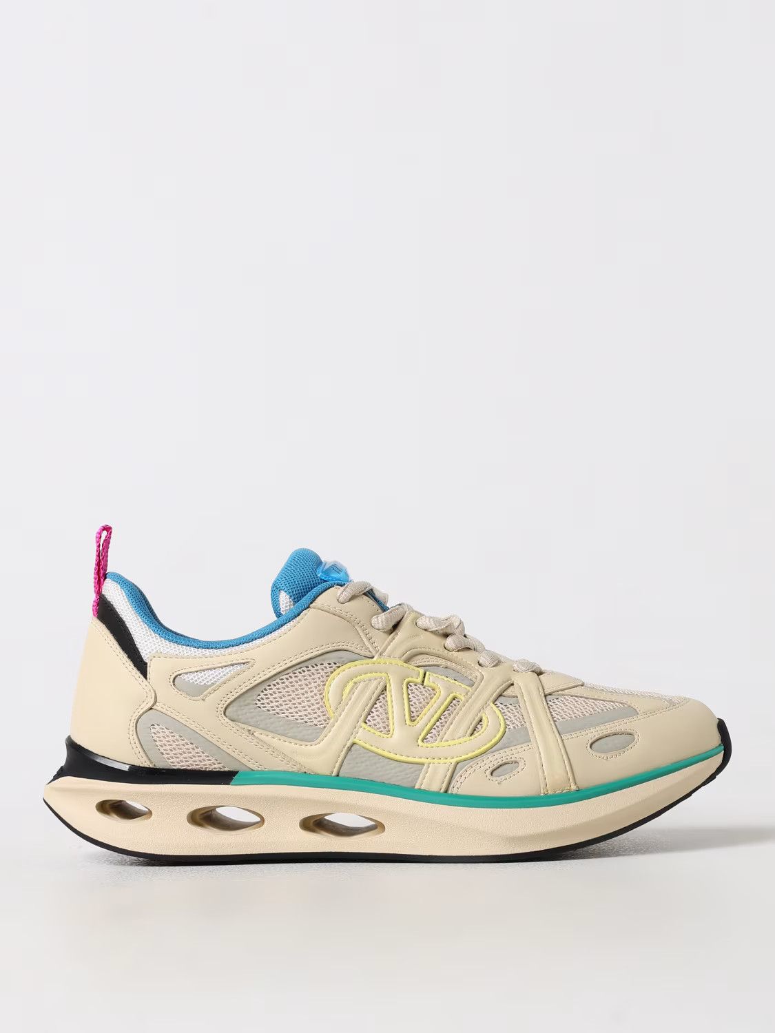 Valentino o1s22i1n1224 Vlogo Easyjog Low-Top Sneakers in Beige Size US 10 / EU 43 - 1 Thumbnail