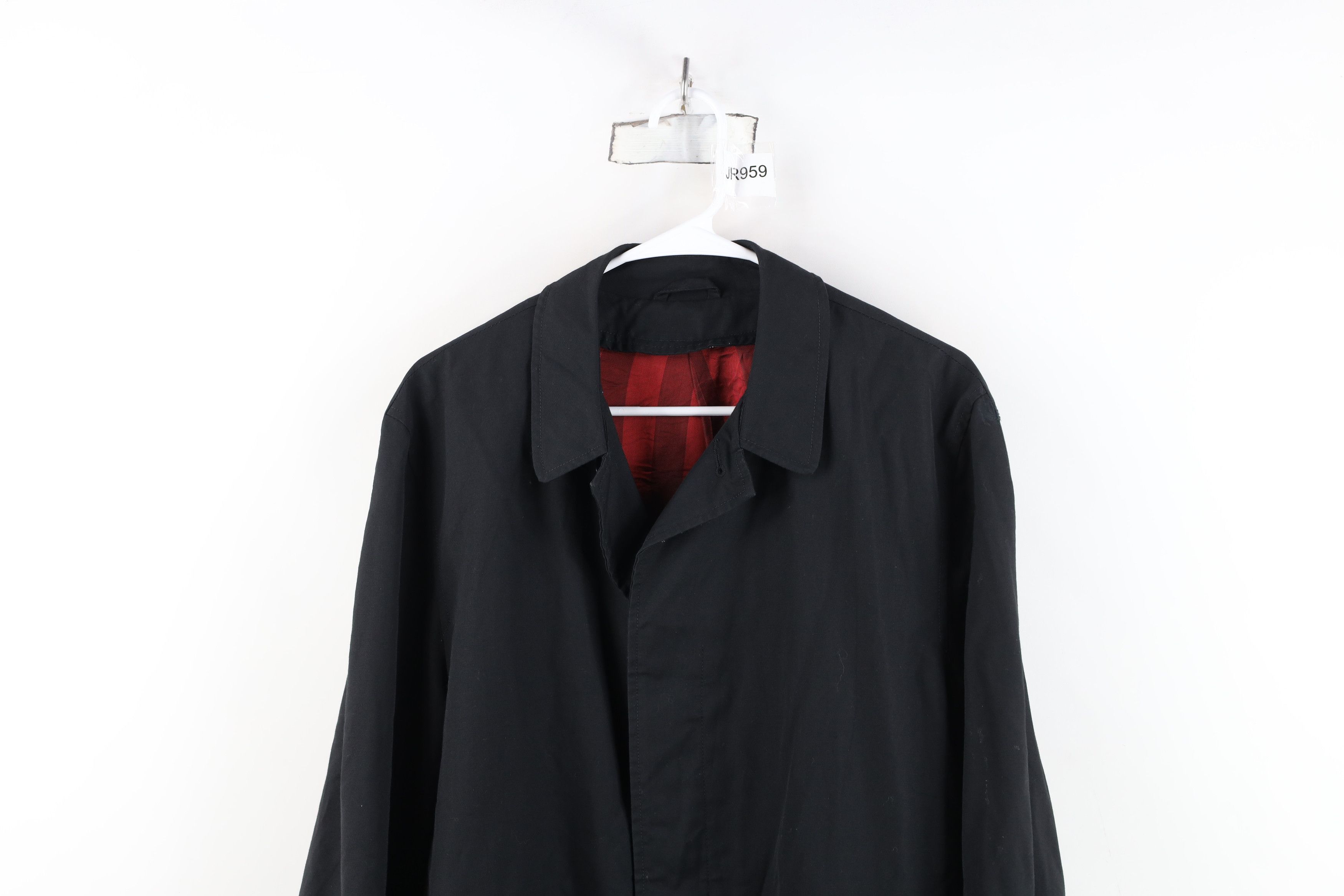 Vintage Vintage 50s 60s Streetwear Gabardine Trench Coat Black USA Size US XXL / EU 58 / 5 - 2 Thumbnail
