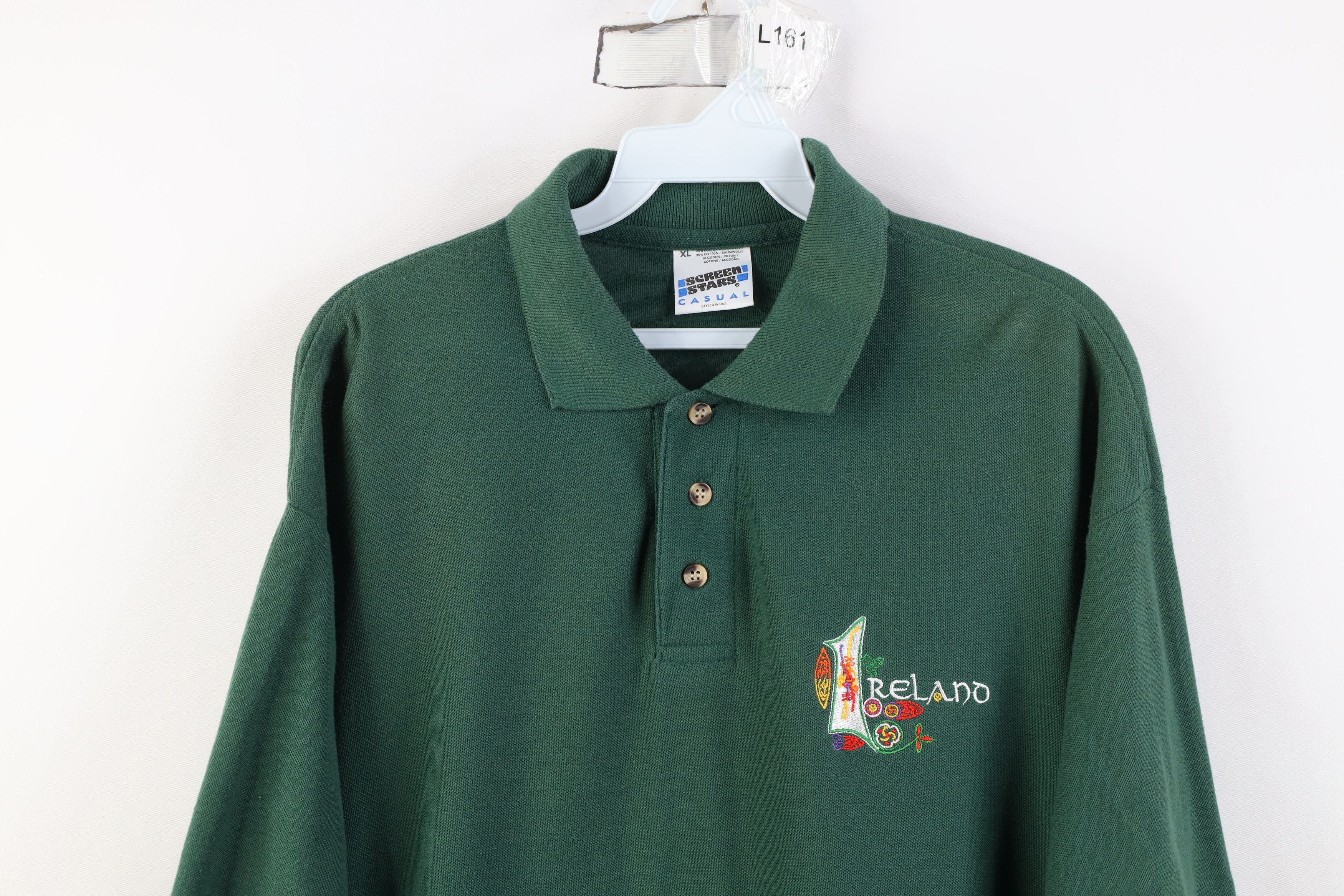 Vintage Vintage 90s Streetwear Ireland Collared Golf Polo Shirt USA Size US XL / EU 56 / 4 - 2 Thumbnail