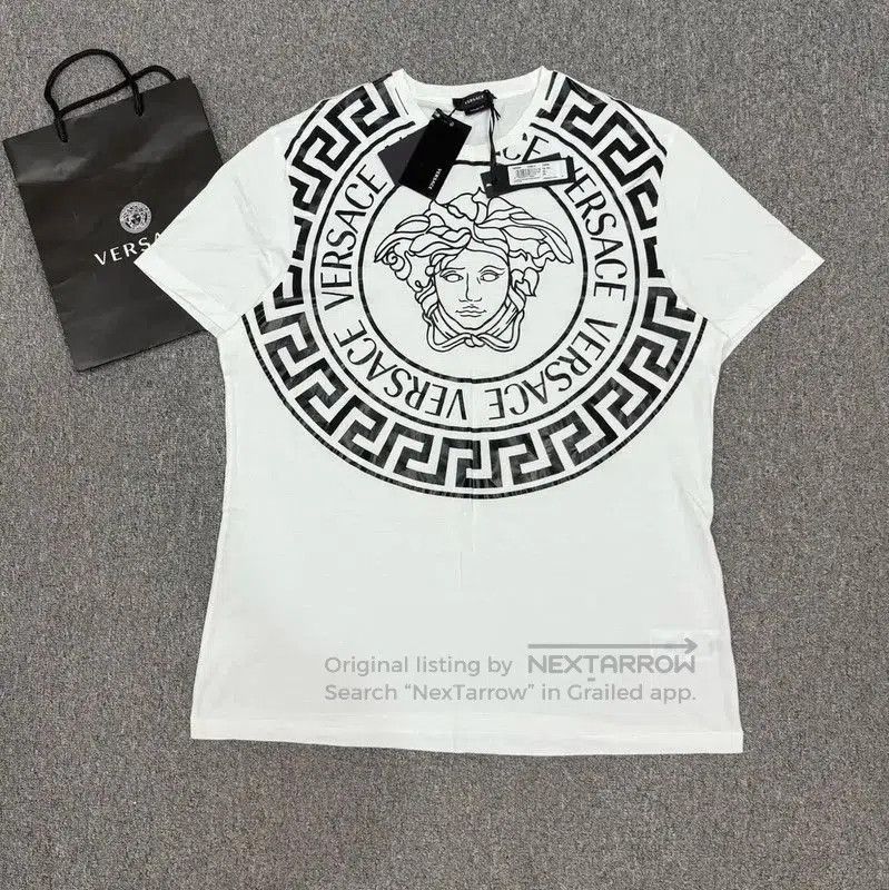 Versace Versace White Cotton Men's T-Shirt XXXL . Size US XXL / EU 58 / 5 - 1 Thumbnail