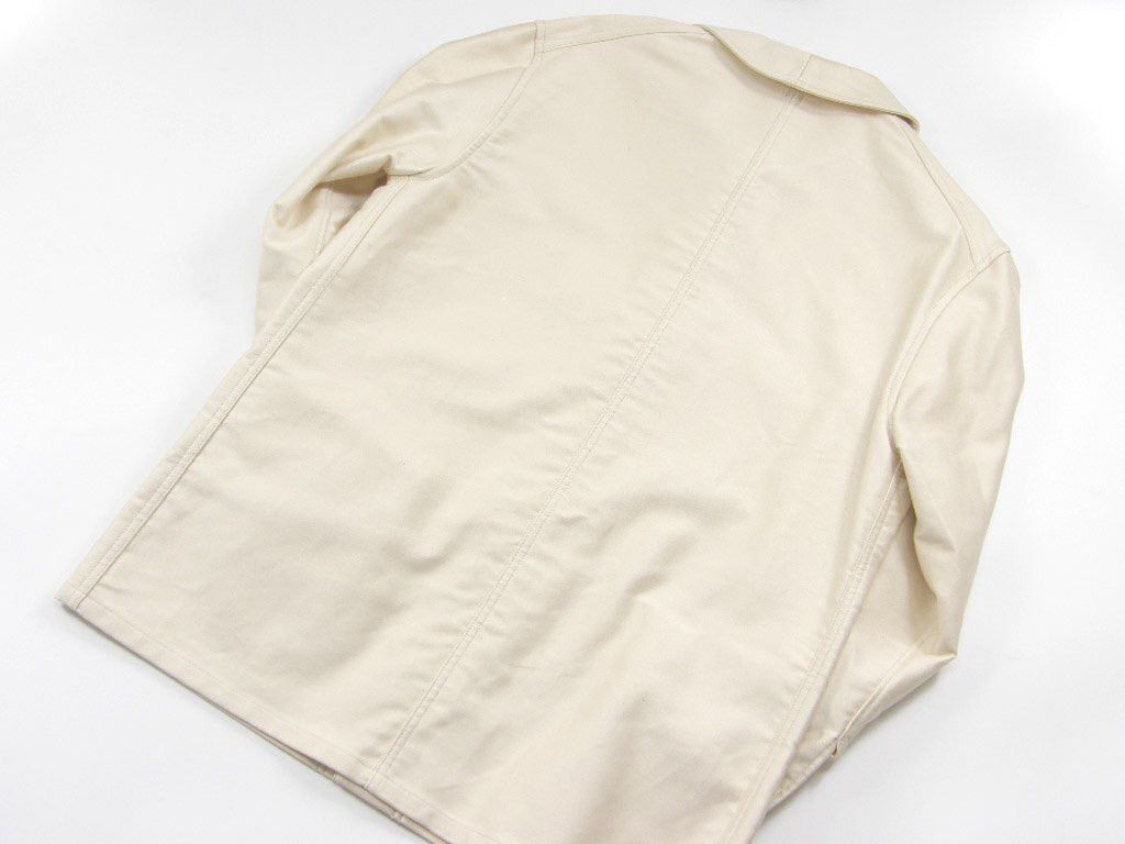 Japanese Brand Ets Matériaux French Moleskin Ivory Chore coat work jacket Size US L / EU 52-54 / 3 - 4 Thumbnail