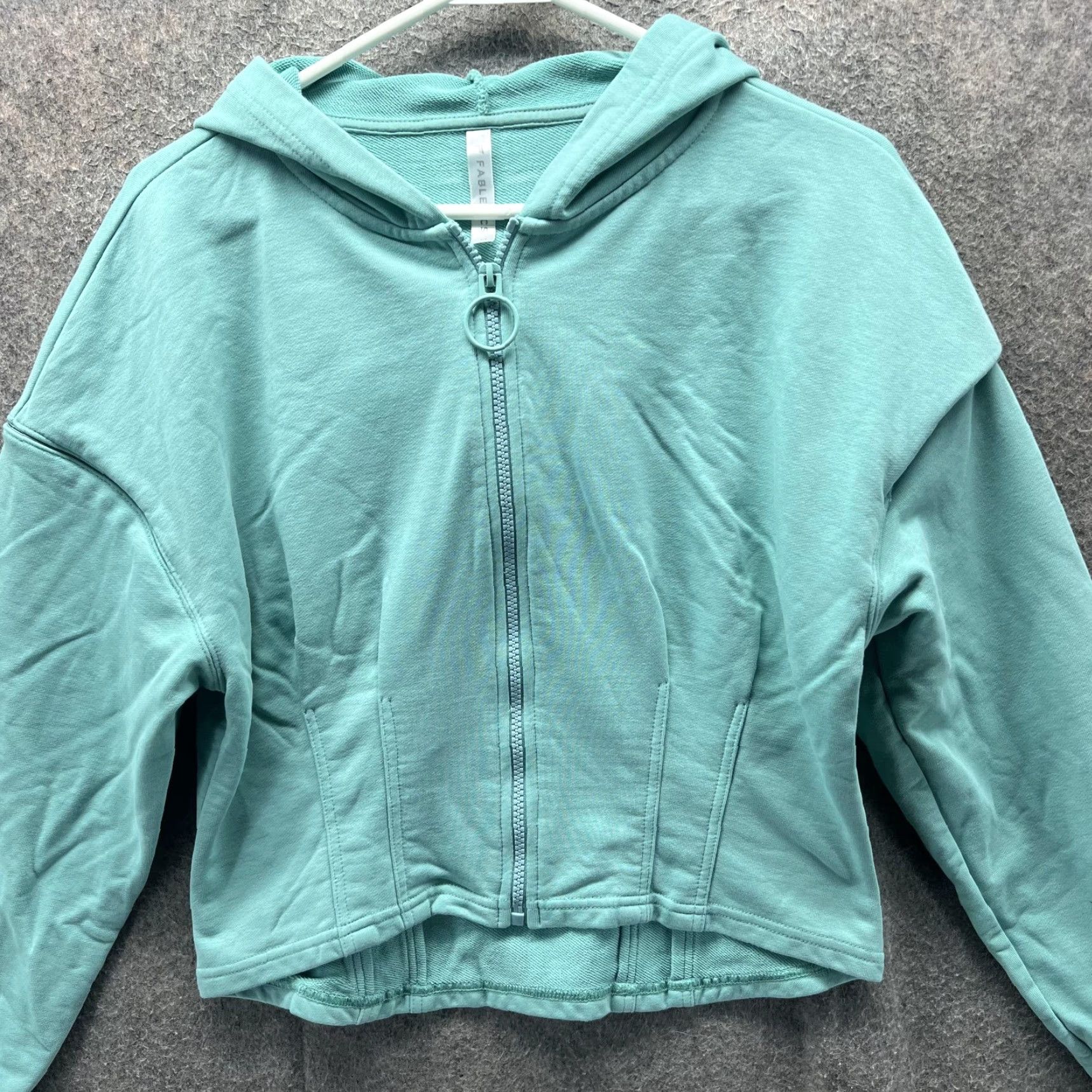 Fabletics Fabletics Hoodie Womens Medium Mint Green Zip Up Cropped Jacket Sweatshirt Size M / US 6-8 / IT 42-44 - 7 Thumbnail