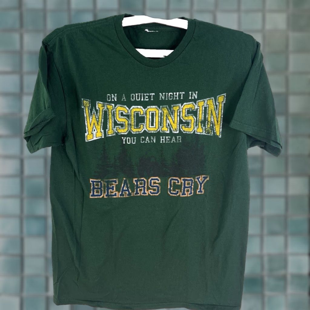 Vintage VINTAGE Green Bay Packers Make the Bears Cry T-Shirt Adult Size S Green Graphic Print 90s Mens Size US S / EU 44-46 / 1 - 1 Thumbnail