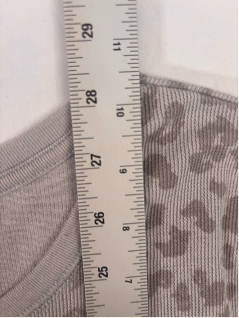 Sonoma Women's Sonoma Top XL Gray Leopard Print Long Sleeve Size XL / US 12-14 / IT 48-50 - 8 Thumbnail