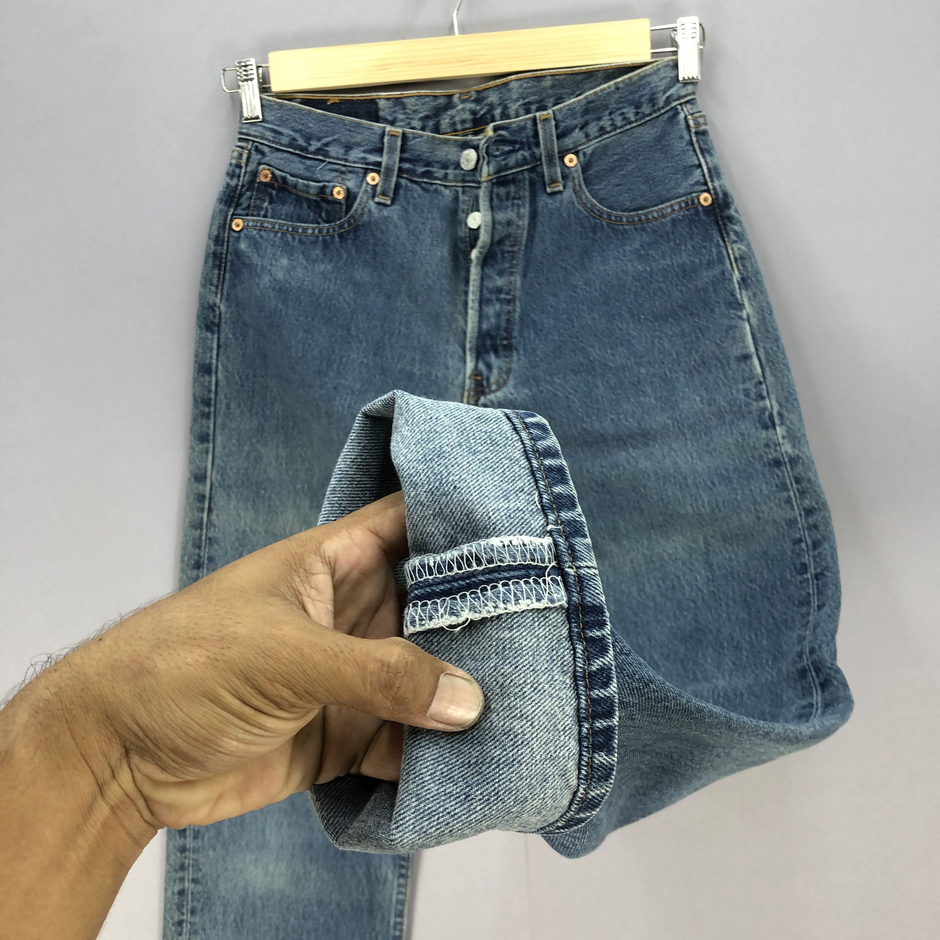 Jean × Levi's × Vintage Vintage Levis 501 Blue Jeans Levi's Faded Stone Wash Denim Size 28" / US 6 / IT 42 - 10 Thumbnail