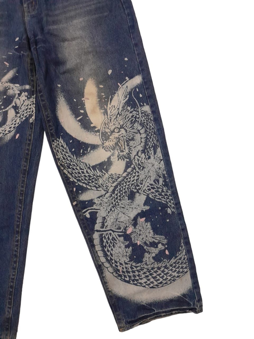Japanese Brand Buden Sukajan Denim Ryu Dragon Japan (F107) Waist 39 Size US 39 - 5 Thumbnail