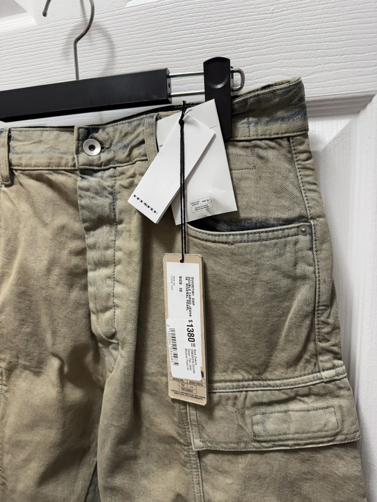 Rick Owens Drkshdw Rick Owens DRKSHDW Double Cargo Bela Jean Mineral Pearl Size US 32 / EU 48 - 4 Thumbnail