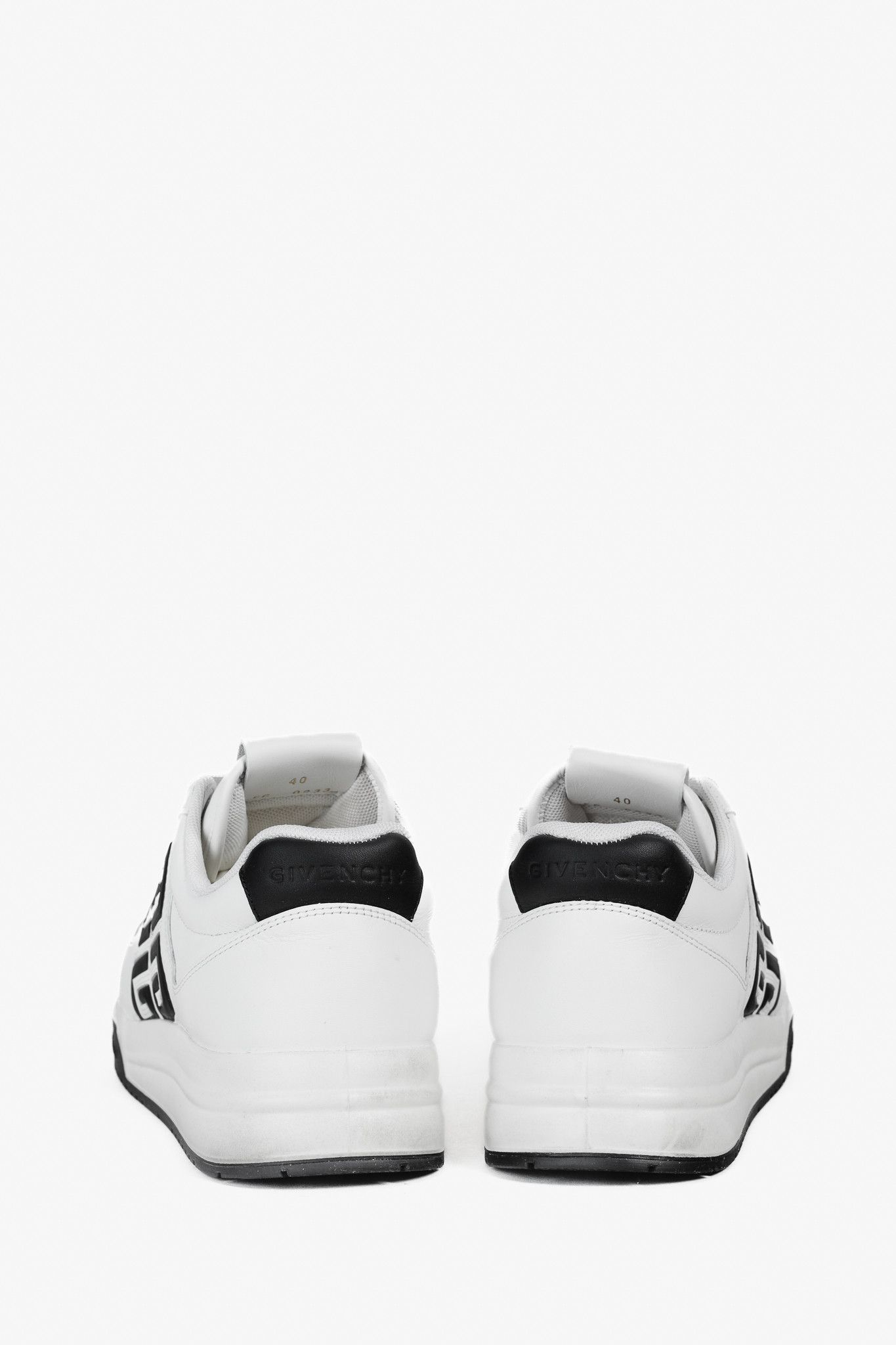 Givenchy Givenchy White & Black G4 Leather Sneakers Size US 6.5 / EU 39-40 - 3 Thumbnail