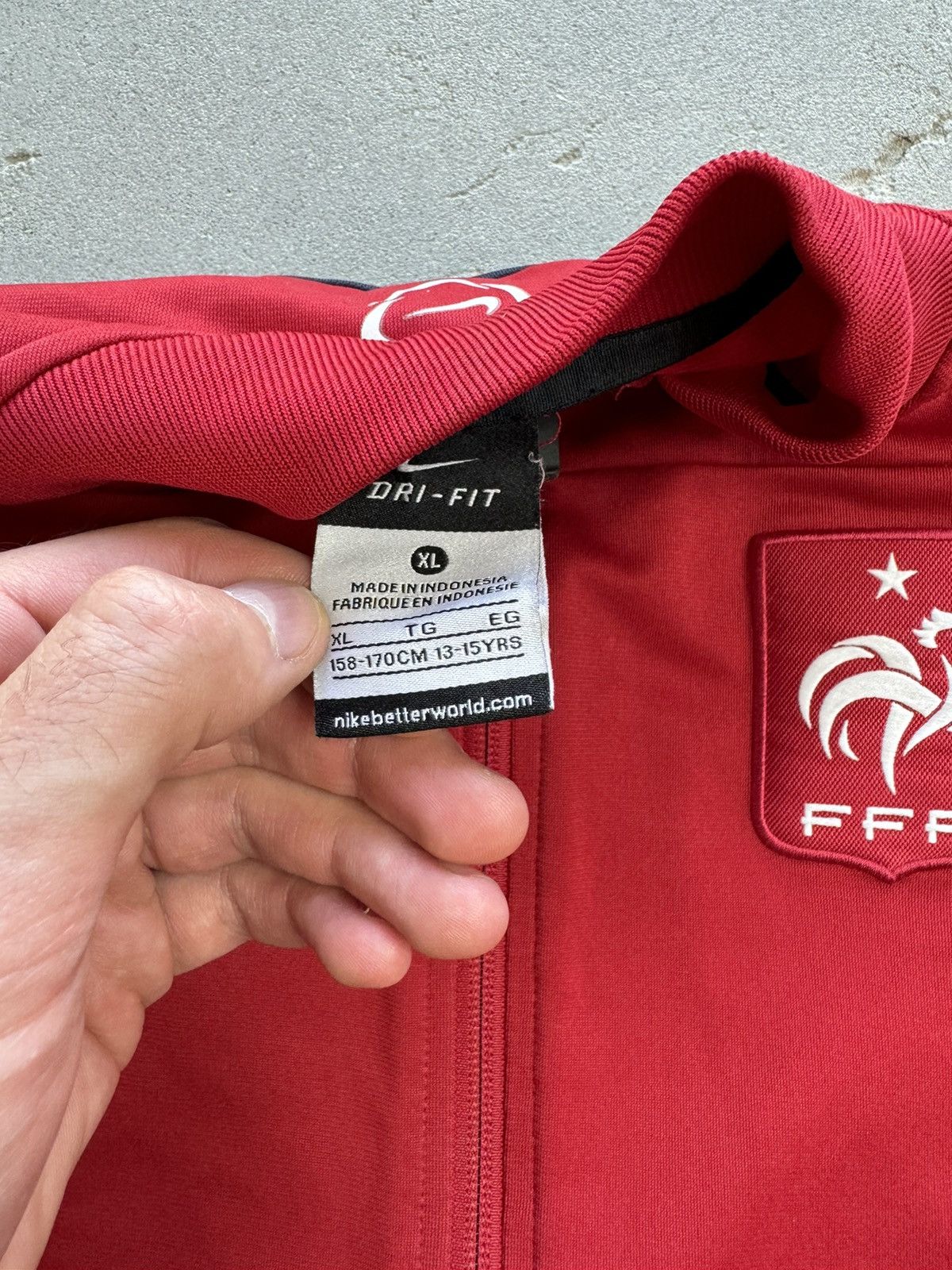 Nike × Vintage FRANCE Training Tracksuit XS Jacket Top Soccer Size US XS / EU 42 / 0 - 4 Thumbnail