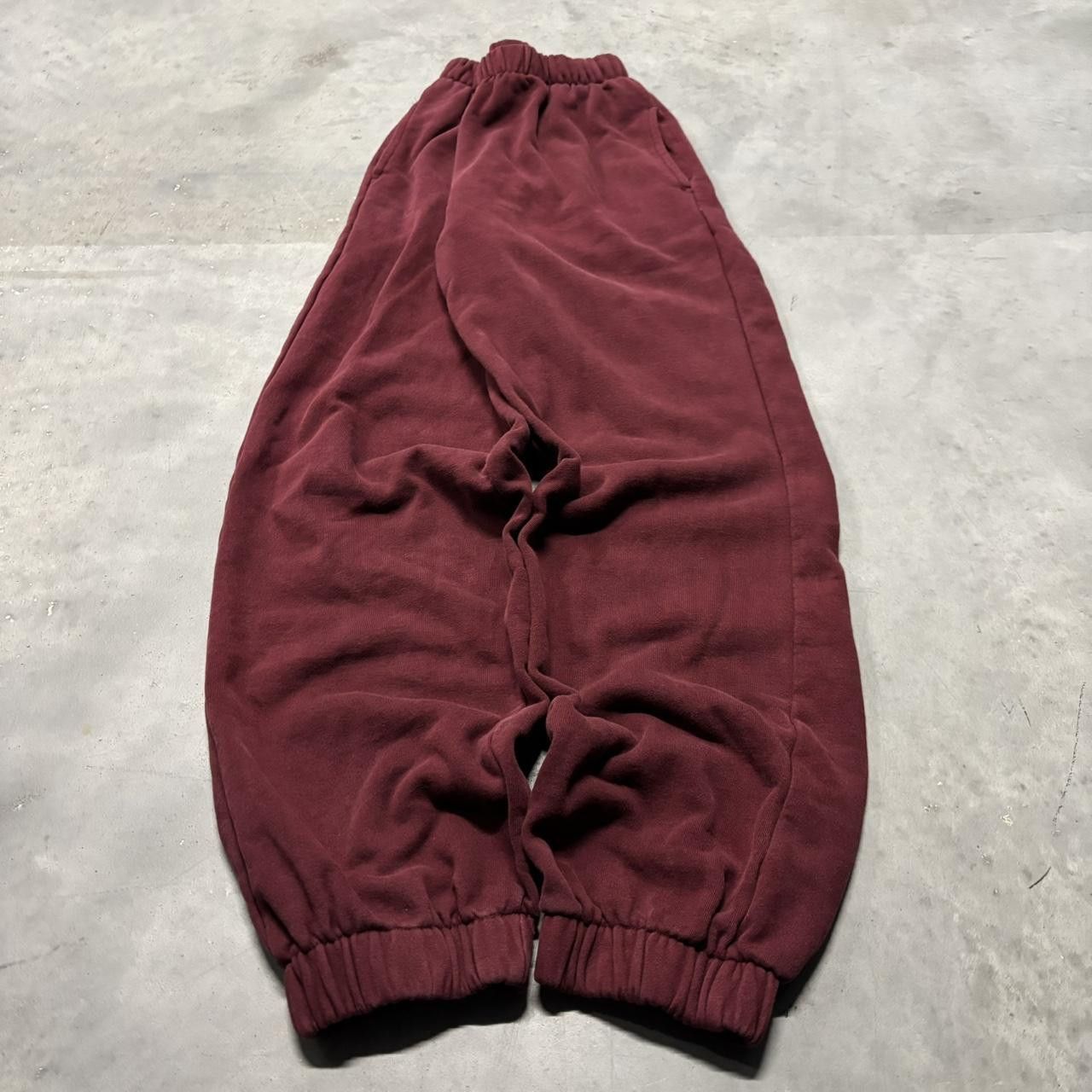 Japanese Brand × Vintage Crazy Vintage Y2K/2000s Dark Red Streetwear Skater Essential Sweatpants! Size US 30 / EU 46 - 3 Thumbnail