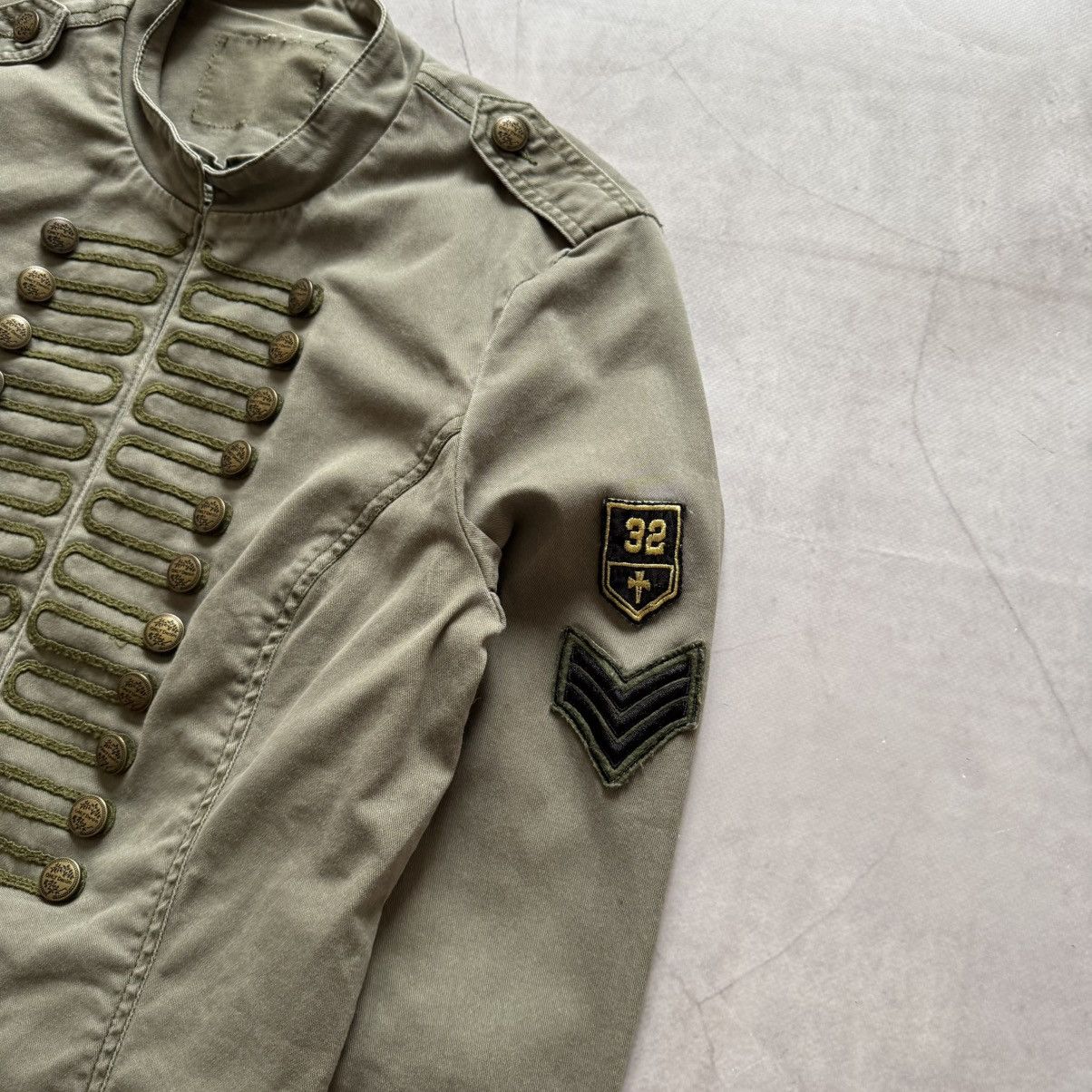 Hysteric Glamour × Undercover 00s Napoleon Military Jacket Mad Punk Coat PPFM Balmain Vibe Size M / US 6-8 / IT 42-44 - 2 Thumbnail