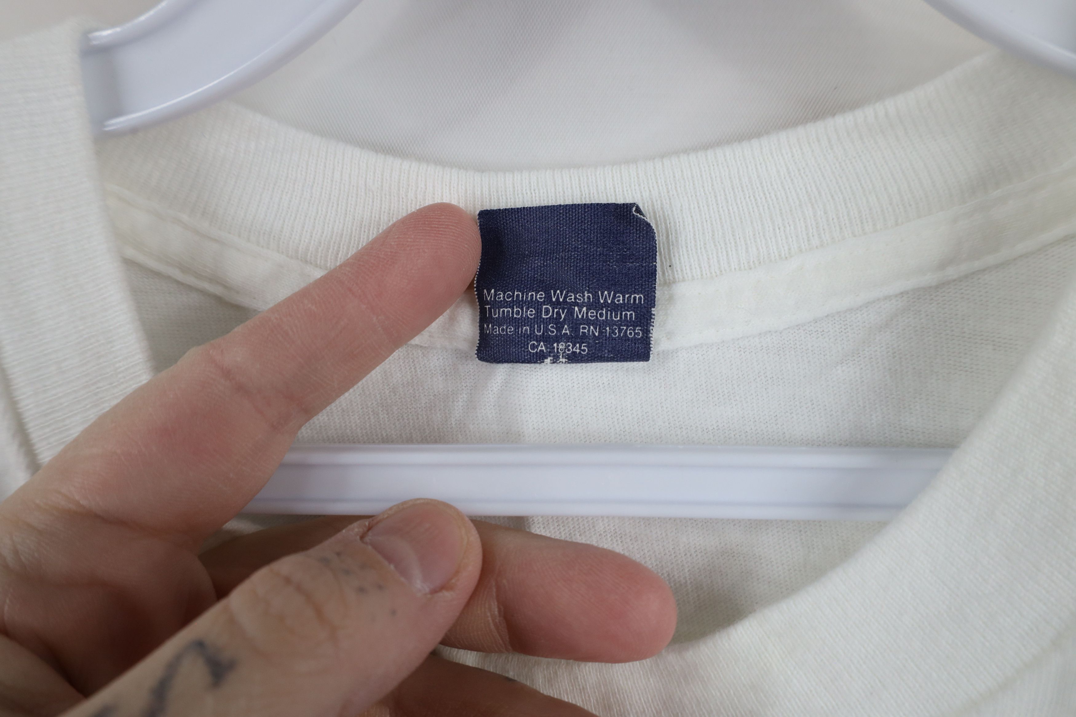 Vintage Vintage 90s Streetwear Cotton Short Sleeve T-Shirt White USA Size US XL / EU 56 / 4 - 5 Thumbnail