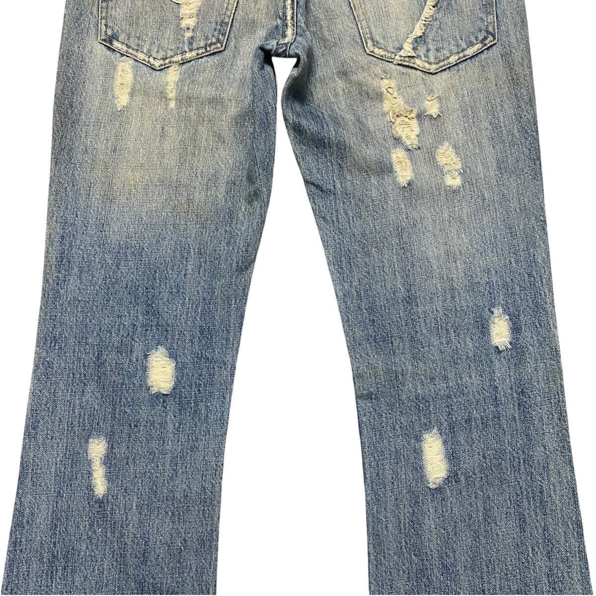 Le Grande Bleu (L.G.B.) Midas Machiavel Hole Distressed Denim Flare Jeans Size US 29 - 14 Thumbnail