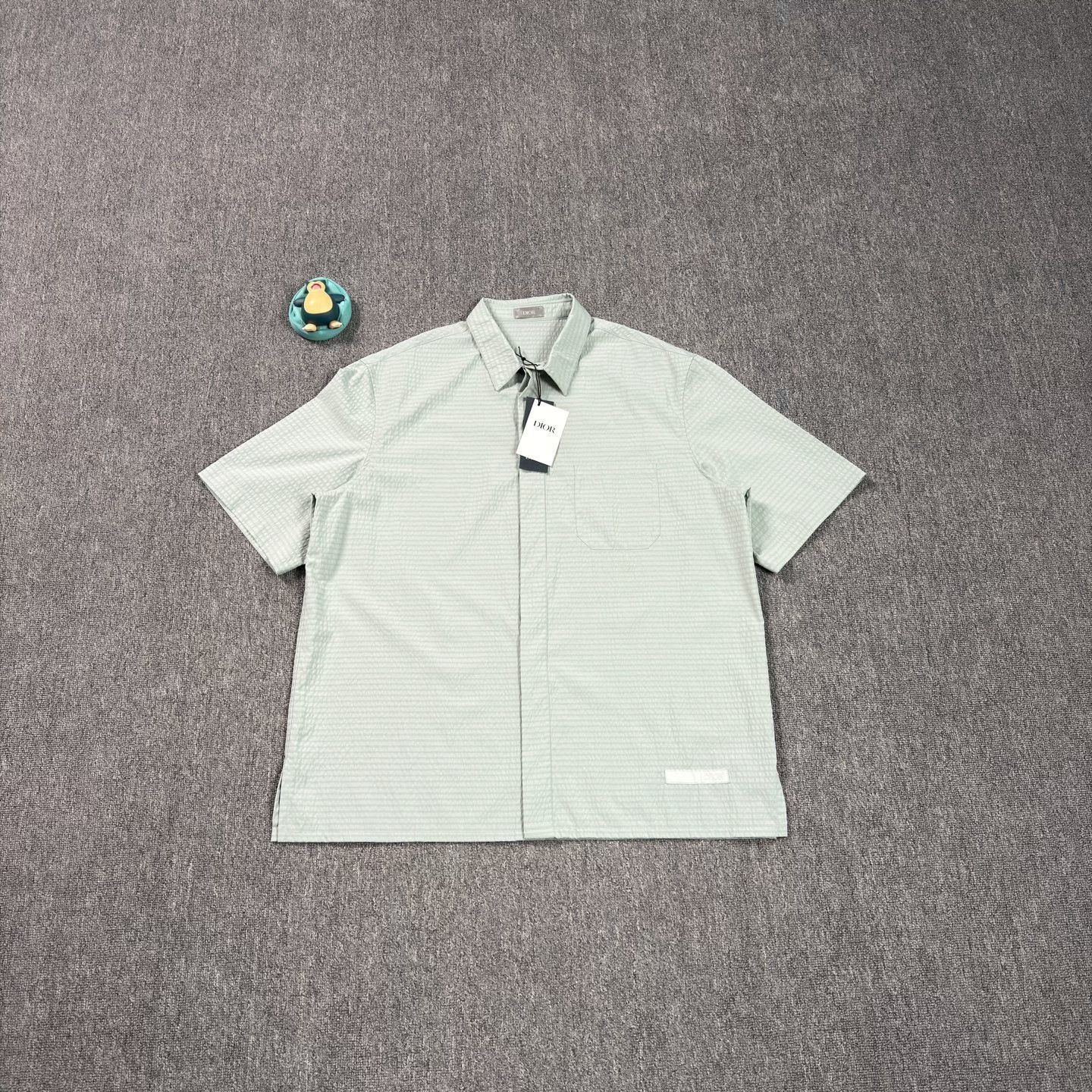 Dior Dior Green Striped Short-Sleeve Shirt Size US XS / EU 42 / 0 - 1 Thumbnail