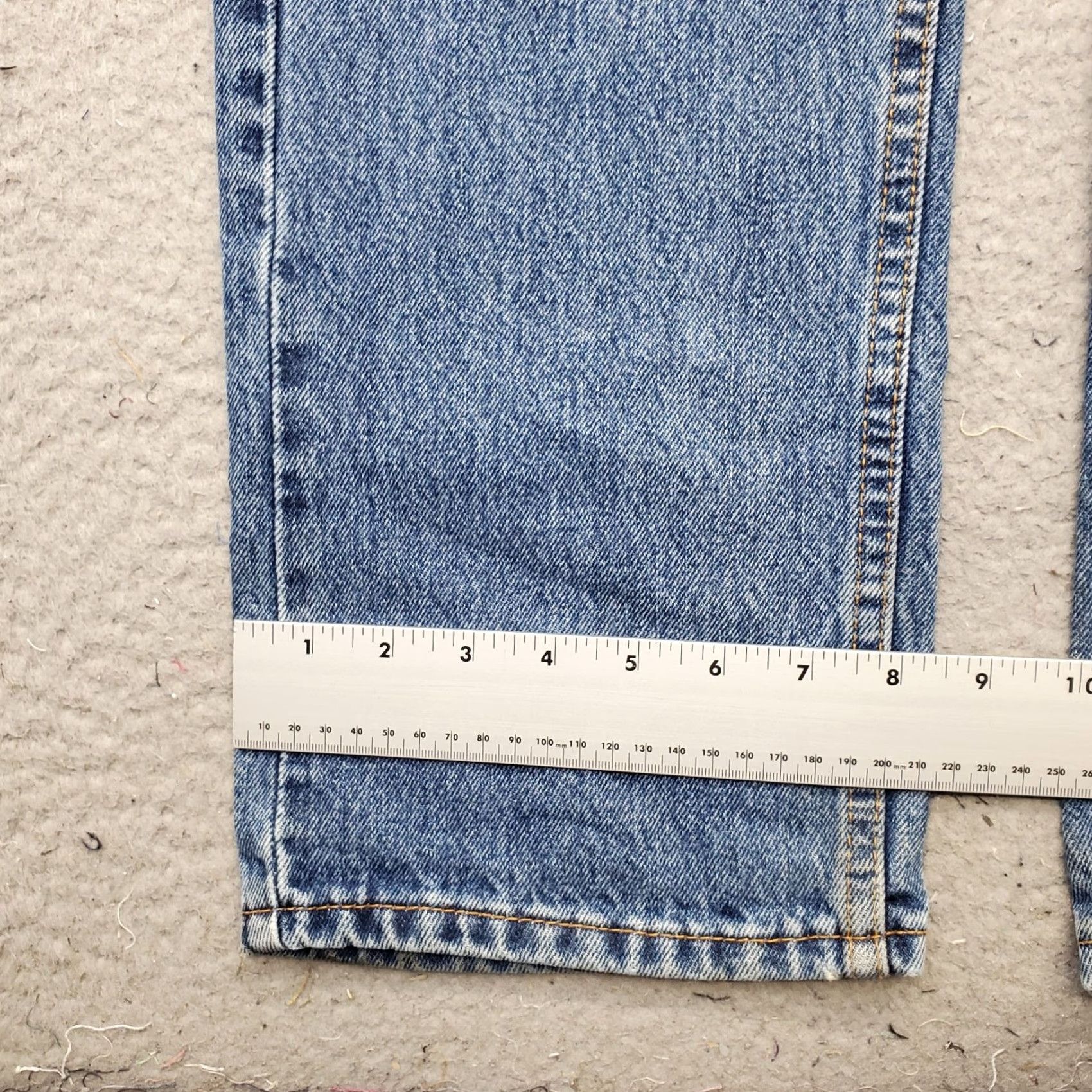 Levi's Levi's 505 Jeans Mens 33x36 Blue Denim 5-Pocket Streetwear Straight Leg Red Tab Shirt Mens Size 33 Blue Jeans Size US 33 - 5 Thumbnail