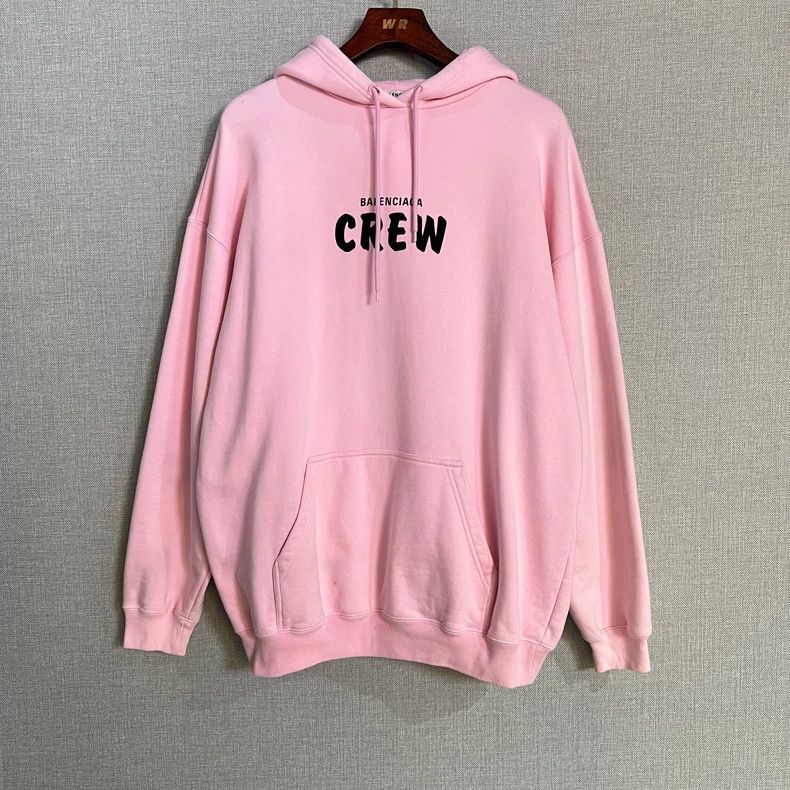Balenciaga Balenciaga Pink CREW letter logo hoodie Size US S / EU 44-46 / 1 - 1 Thumbnail
