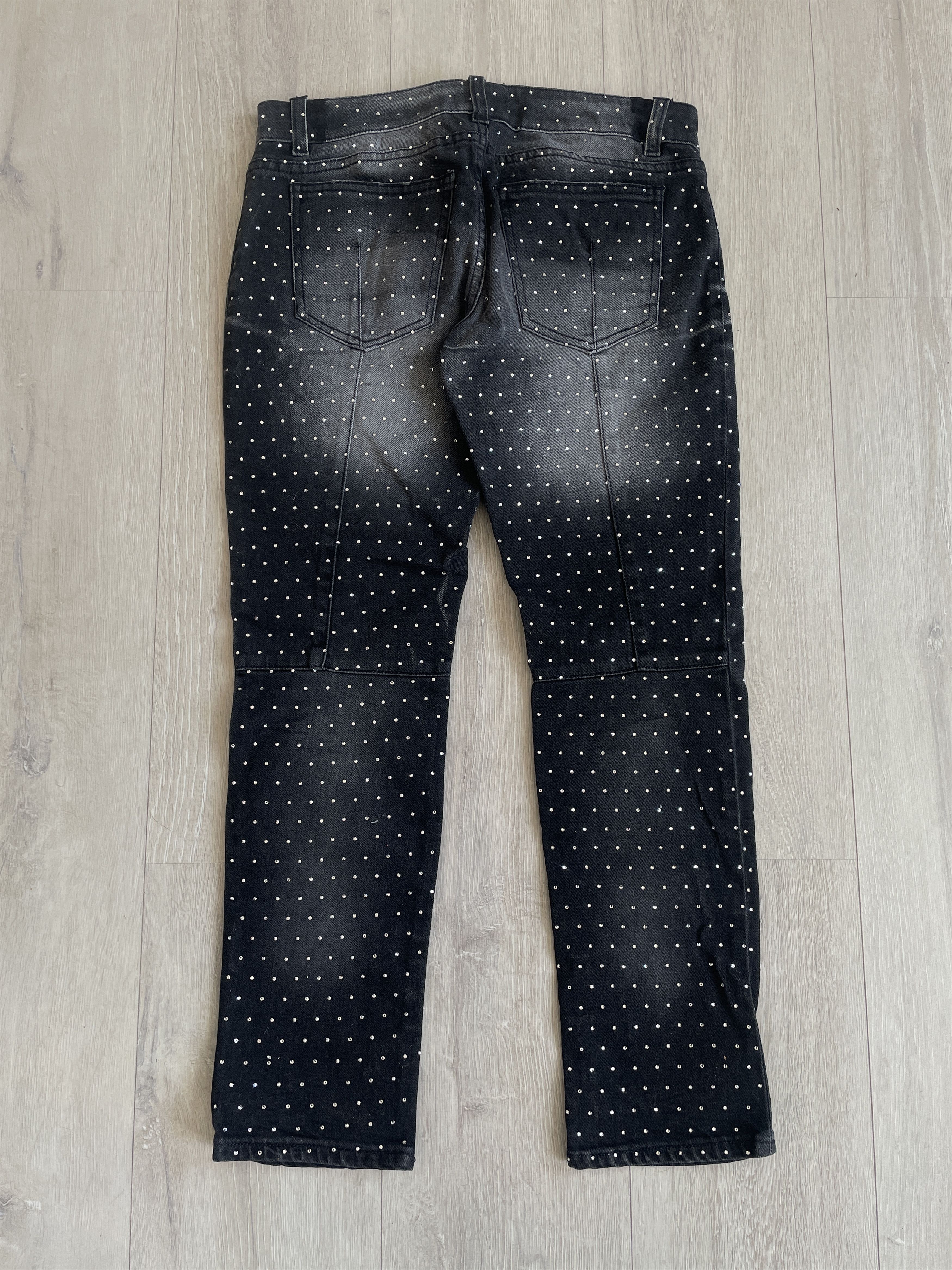Balmain Balmain AW09 crystal runway jeans by Christophe Decarnin Size 27" / US 4 / IT 40 - 4 Thumbnail