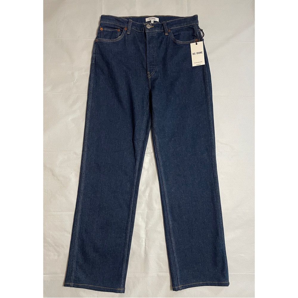 RE/DONE NWT New $307 Re/Done 90s High-Rise Straight RIGID LIKE Jean Size 29" - 4 Thumbnail