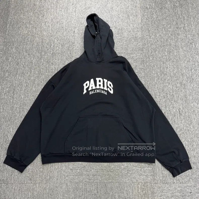 Balenciaga Balenciaga Embroidered Letter Hooded Sweatshirt Size US XL / EU 56 / 4 - 1 Thumbnail
