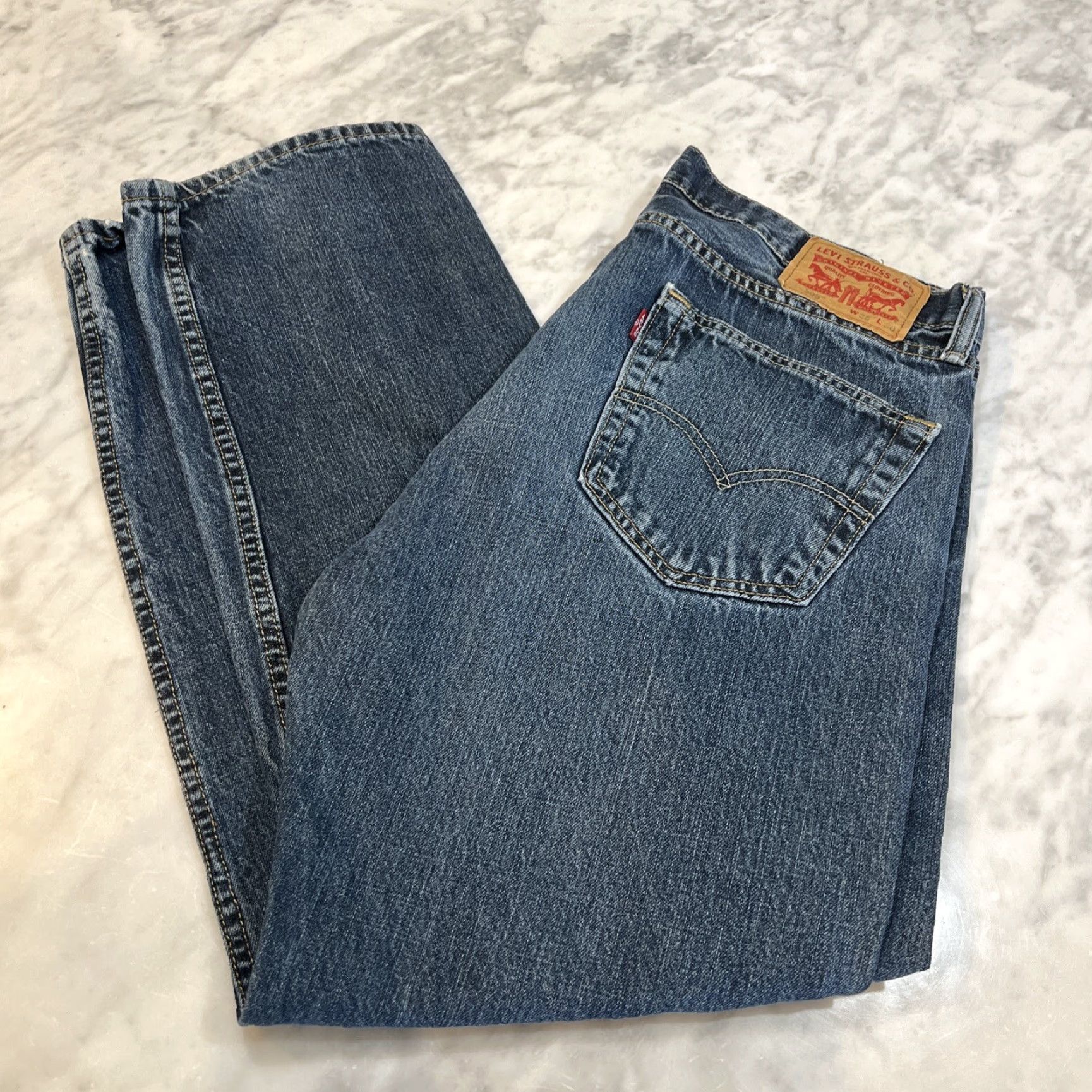Levi's Levi's 505 Jeans Men Size 36 X 30 Blue Denim Zipper Button Red Tag straight Regular Size US 36 / EU 52 - 2 Thumbnail
