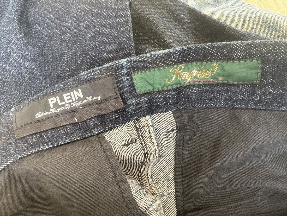 Japanese Brand Vintage AW 2009 PLEIN Yoshida Roberto Hybrid Denim Jeans Size US 29 - 20 Thumbnail
