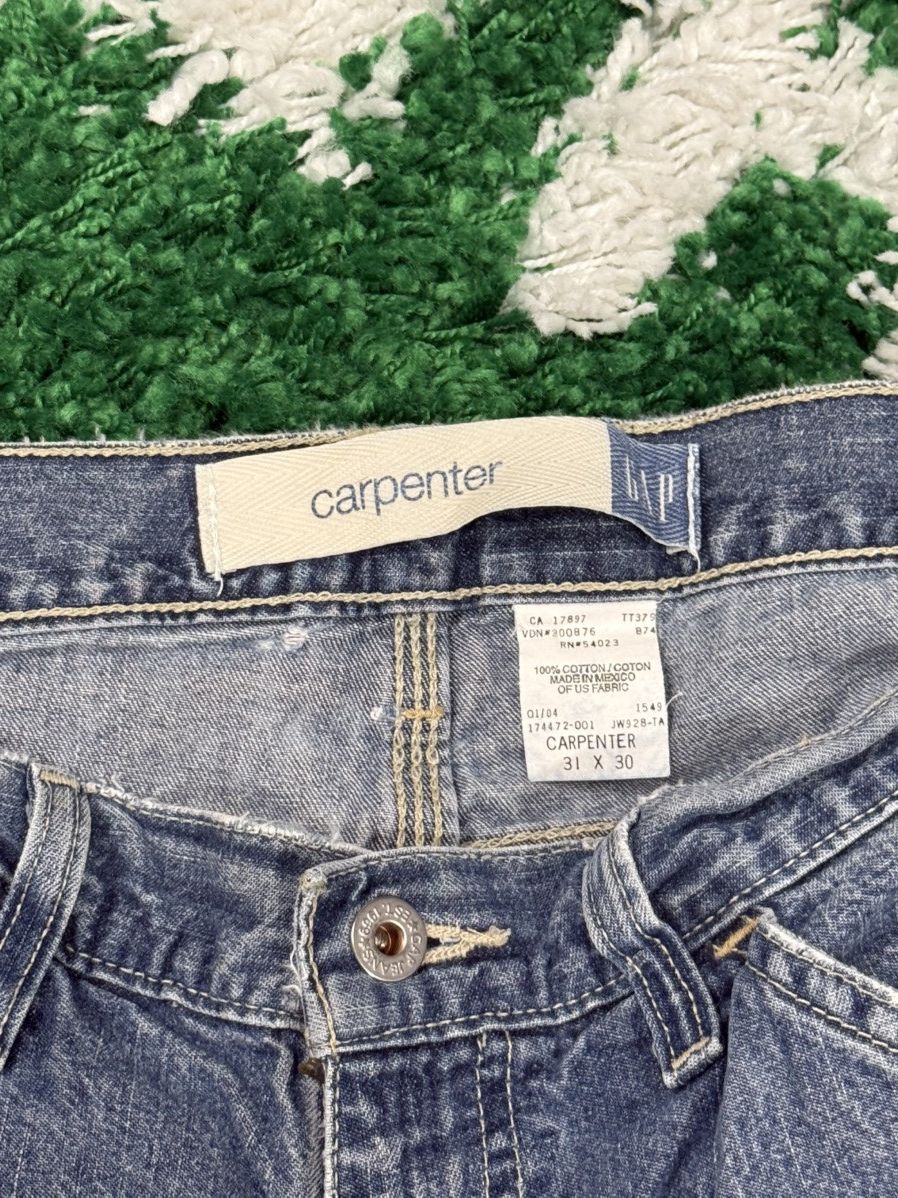 Gap 2004 Distressed Thrashed Vintage Gap Carpenter Jeans 31 x 30 Size US 31 - 10 Thumbnail