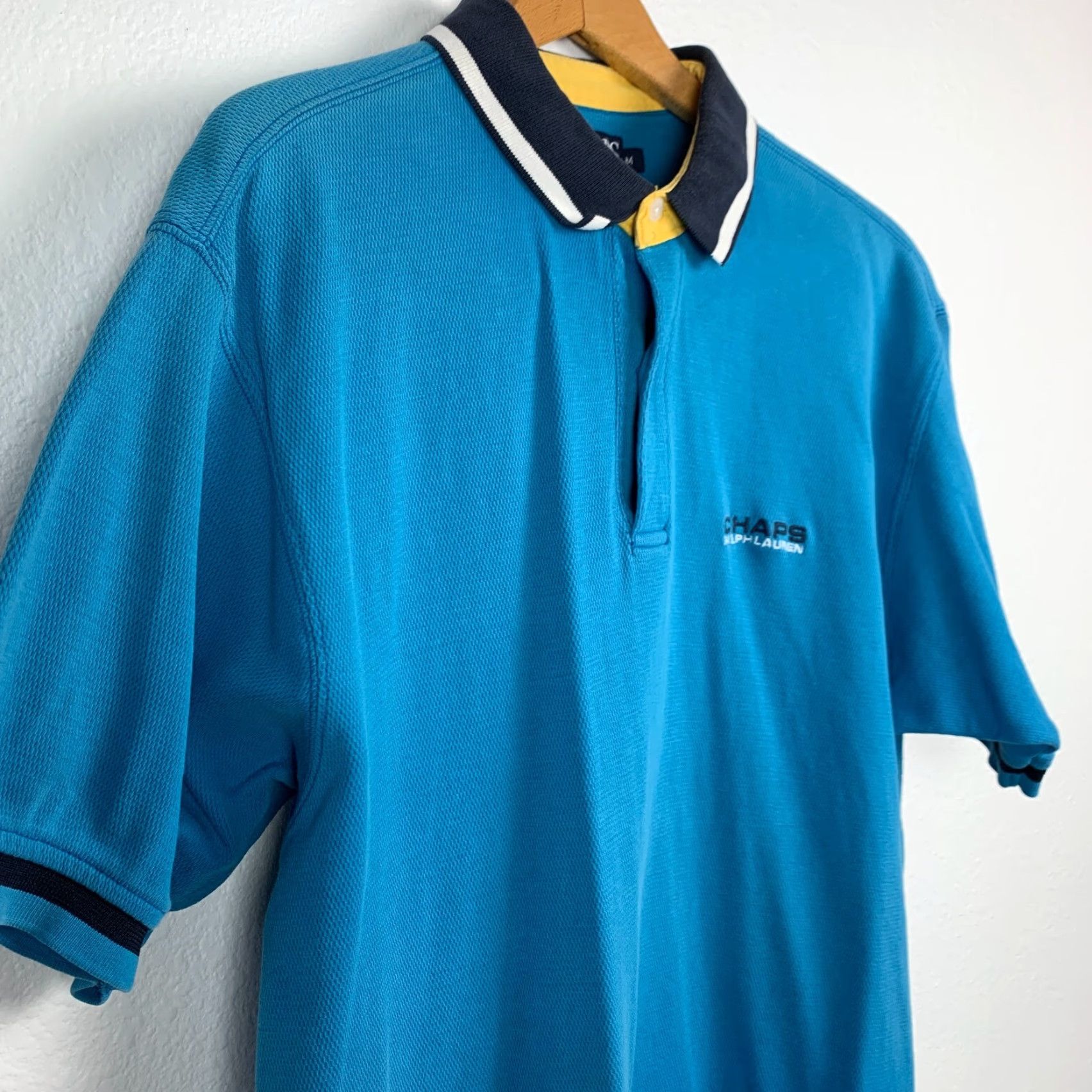 Chaps VINTAGE Chaps Ralph Lauren Polo Blue 90s Short Sleeve Shirt Medium Men Size US M / EU 48-50 / 2 - 2 Thumbnail