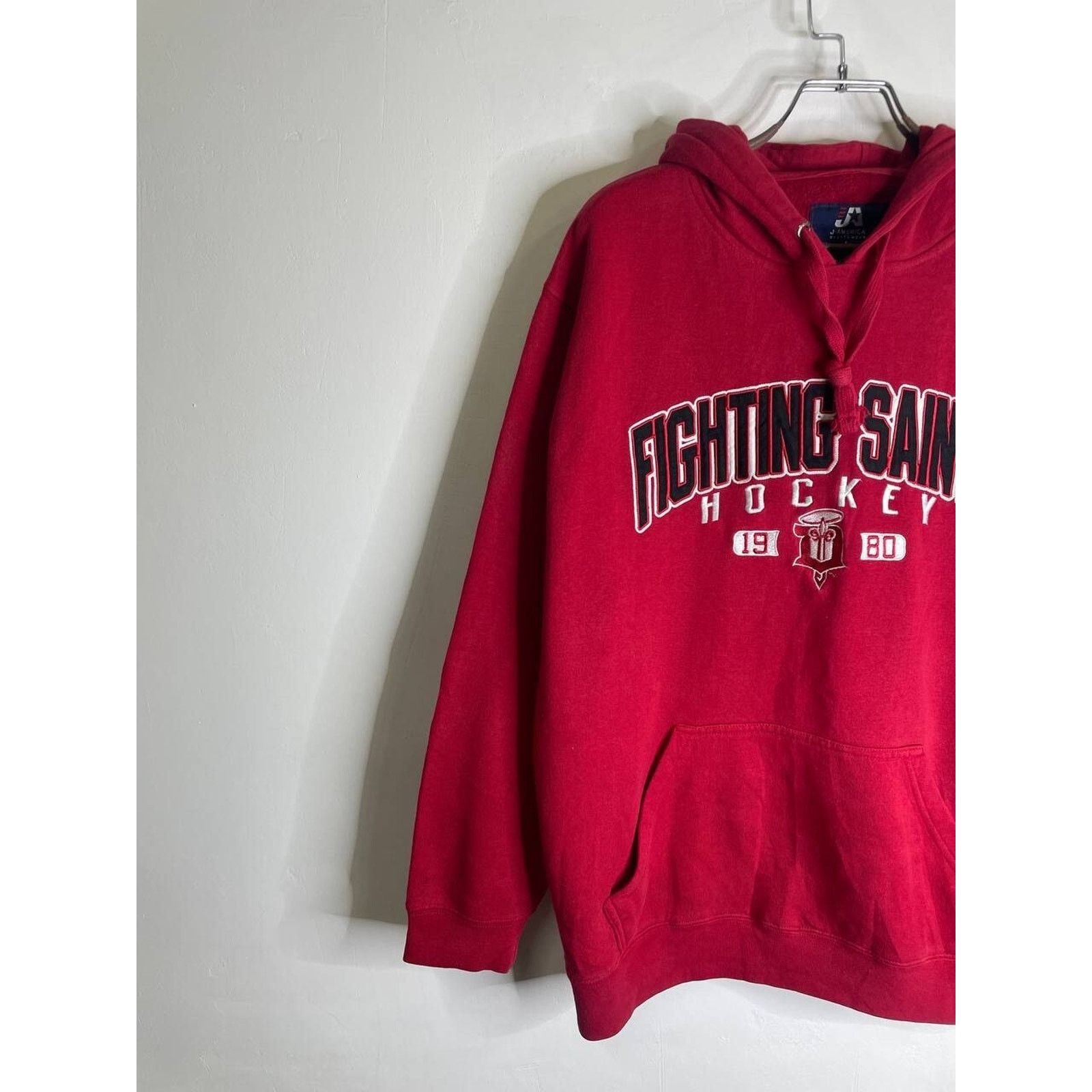 Vintage Vintage J America Fighting Saints Hockey Red Hoodie XL Size US XL / EU 56 / 4 - 4 Thumbnail