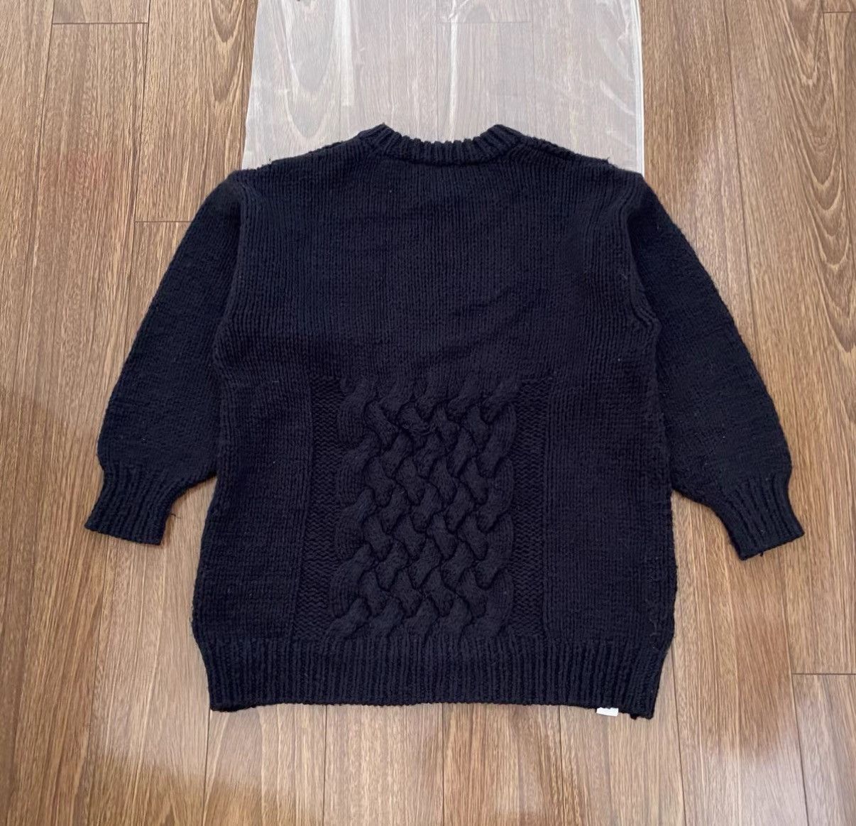 Descendant DESCENDANT FADED CABLE KNIT Faded cable knit wool sweater Size US L / EU 52-54 / 3 - 2 Thumbnail