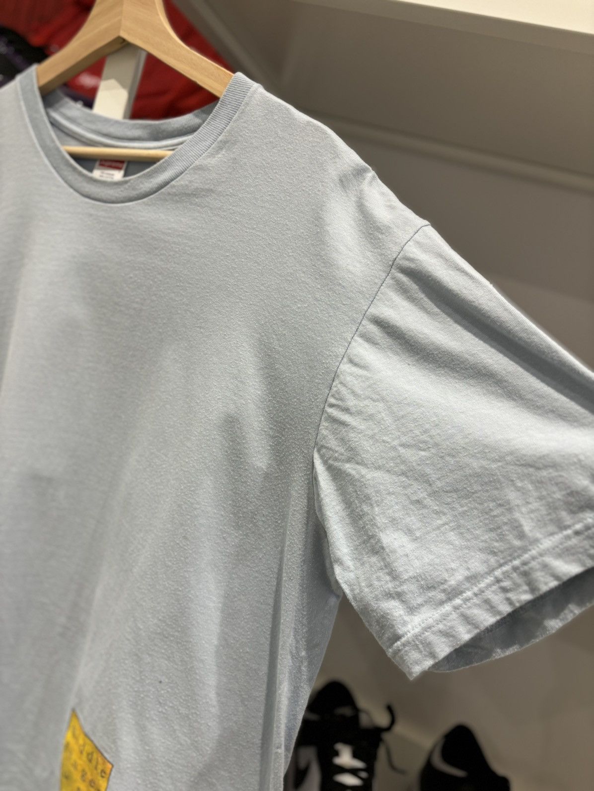 Supreme Supreme Middle Finger to the World Tee Light Blue Size US XL / EU 56 / 4 - 3 Thumbnail