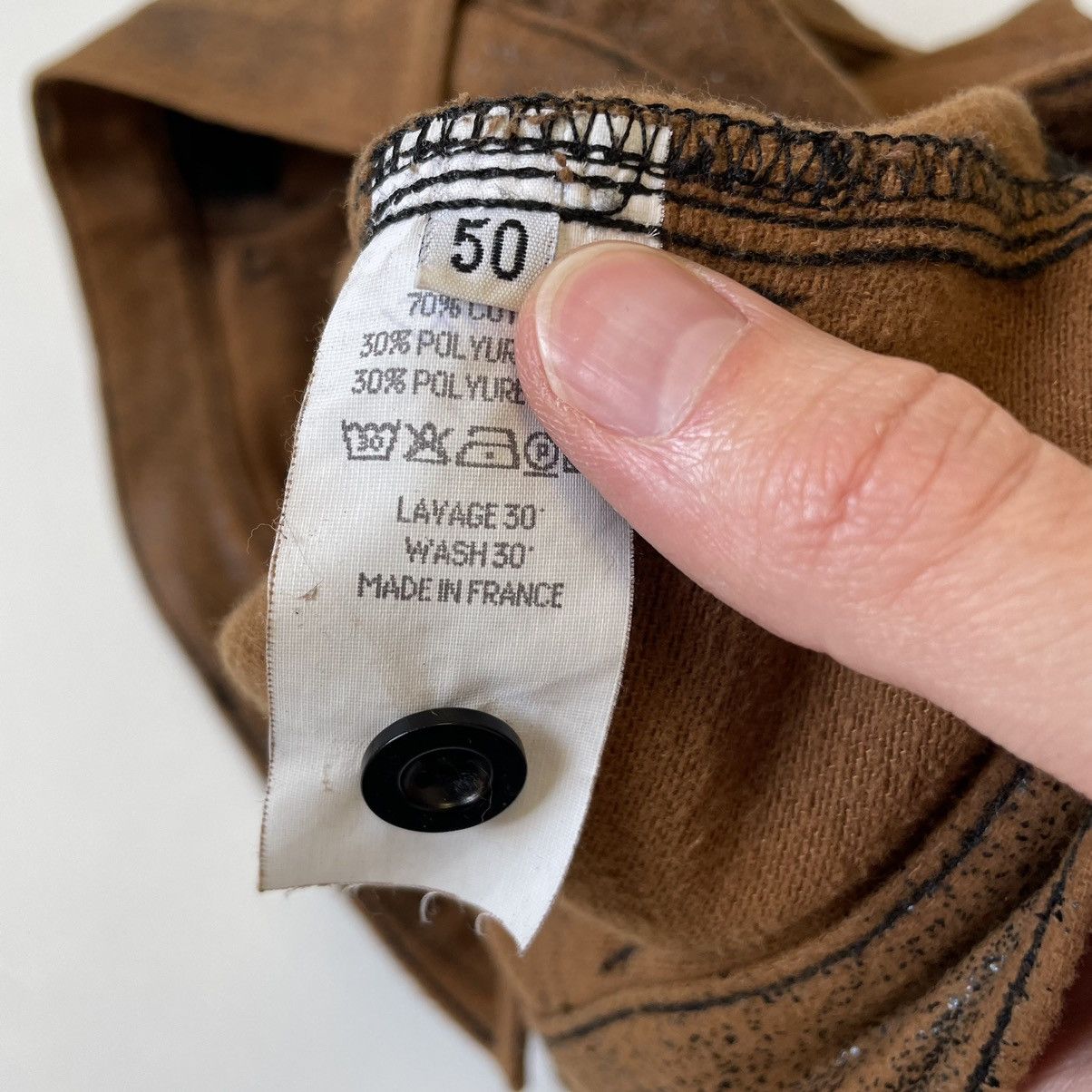 Maison Margiela Early 2000s Cracked Leather Effect Utility Trousers Size US 34 / EU 50 - 9 Thumbnail