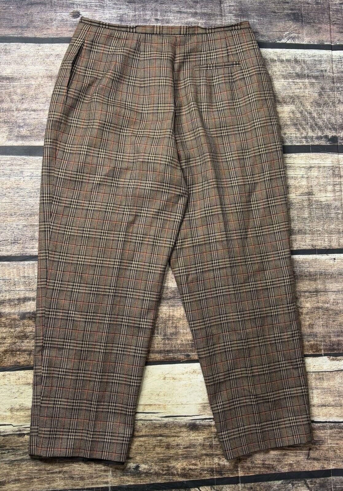 Harve Benard Harve Benard Wool Dress Pants Women's 10 Pleated Russia Size 32" / US 10 / IT 46 - 3 Thumbnail
