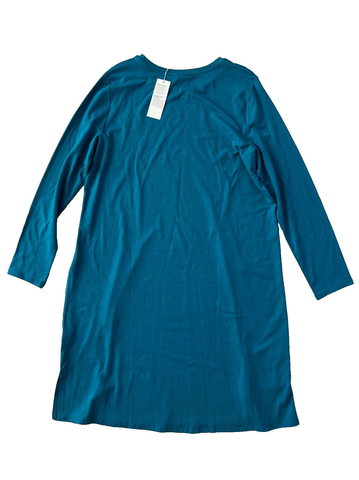 Eileen Fisher Eileen Fisher Jersey Knit Crew Neck Dress in Jewel ( L ) Size L / US 10 / IT 46 - 2 Thumbnail