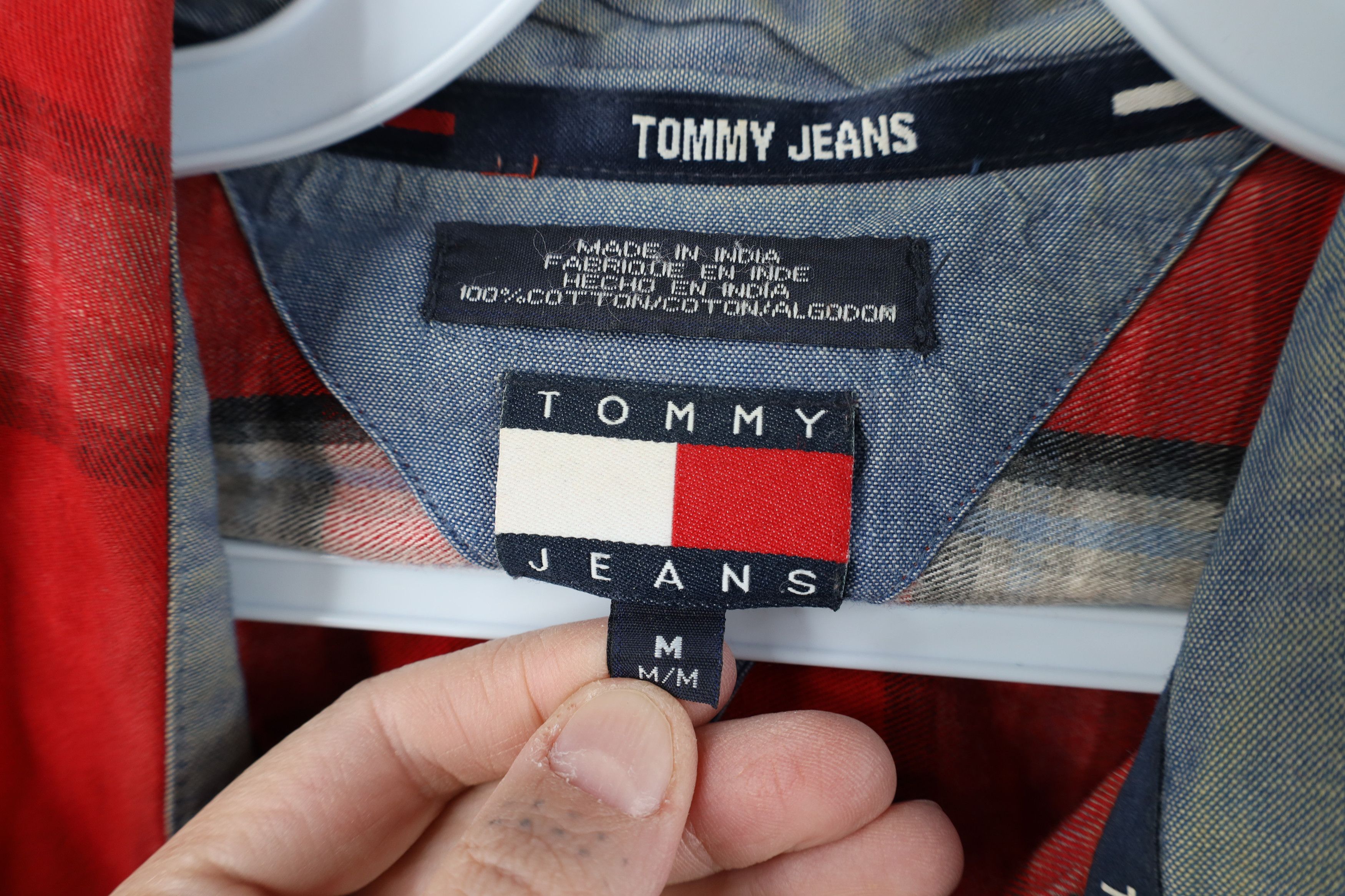 Tommy Hilfiger Vintage 90s Y2K Tommy Hilfiger Baggy Flannel Button Shirt Size US M / EU 48-50 / 2 - 9 Thumbnail
